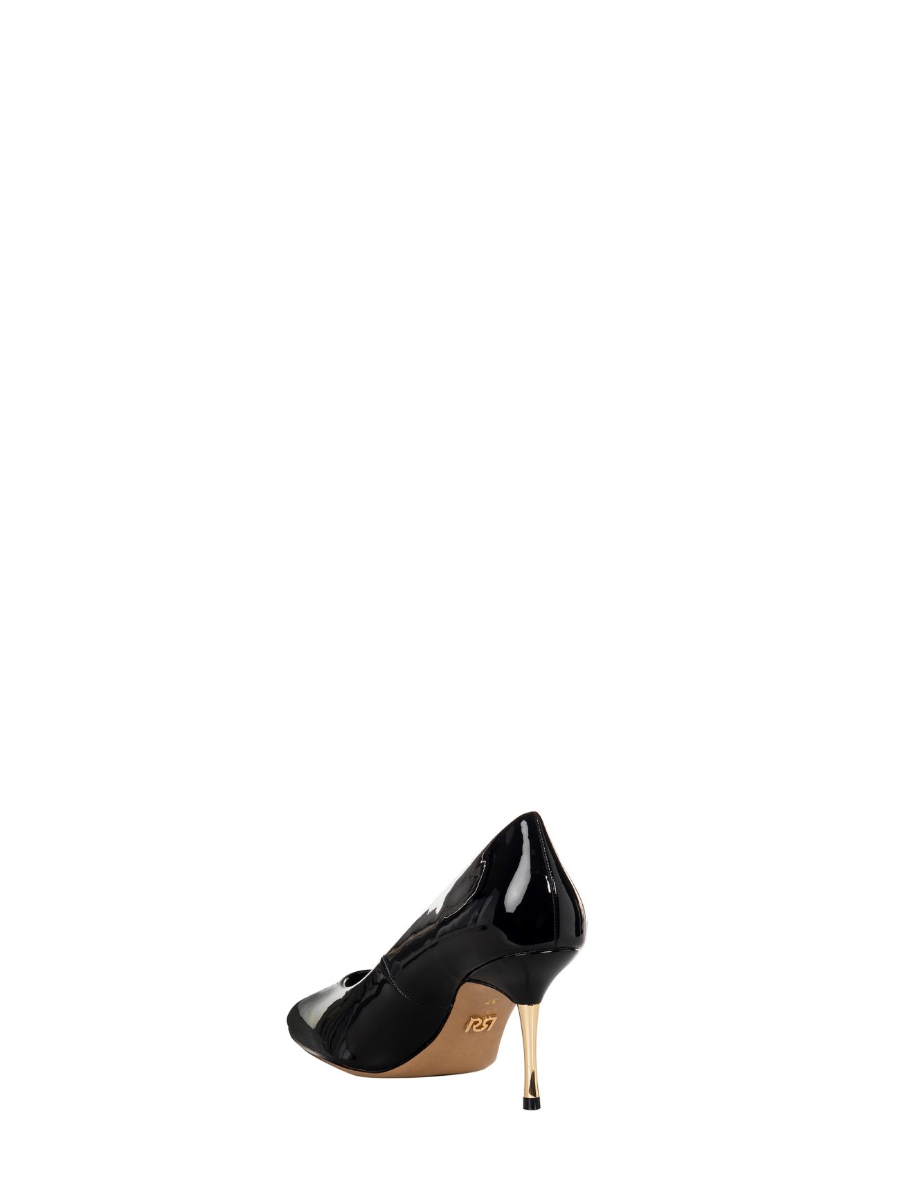 Pumps with Gold Heel det_2