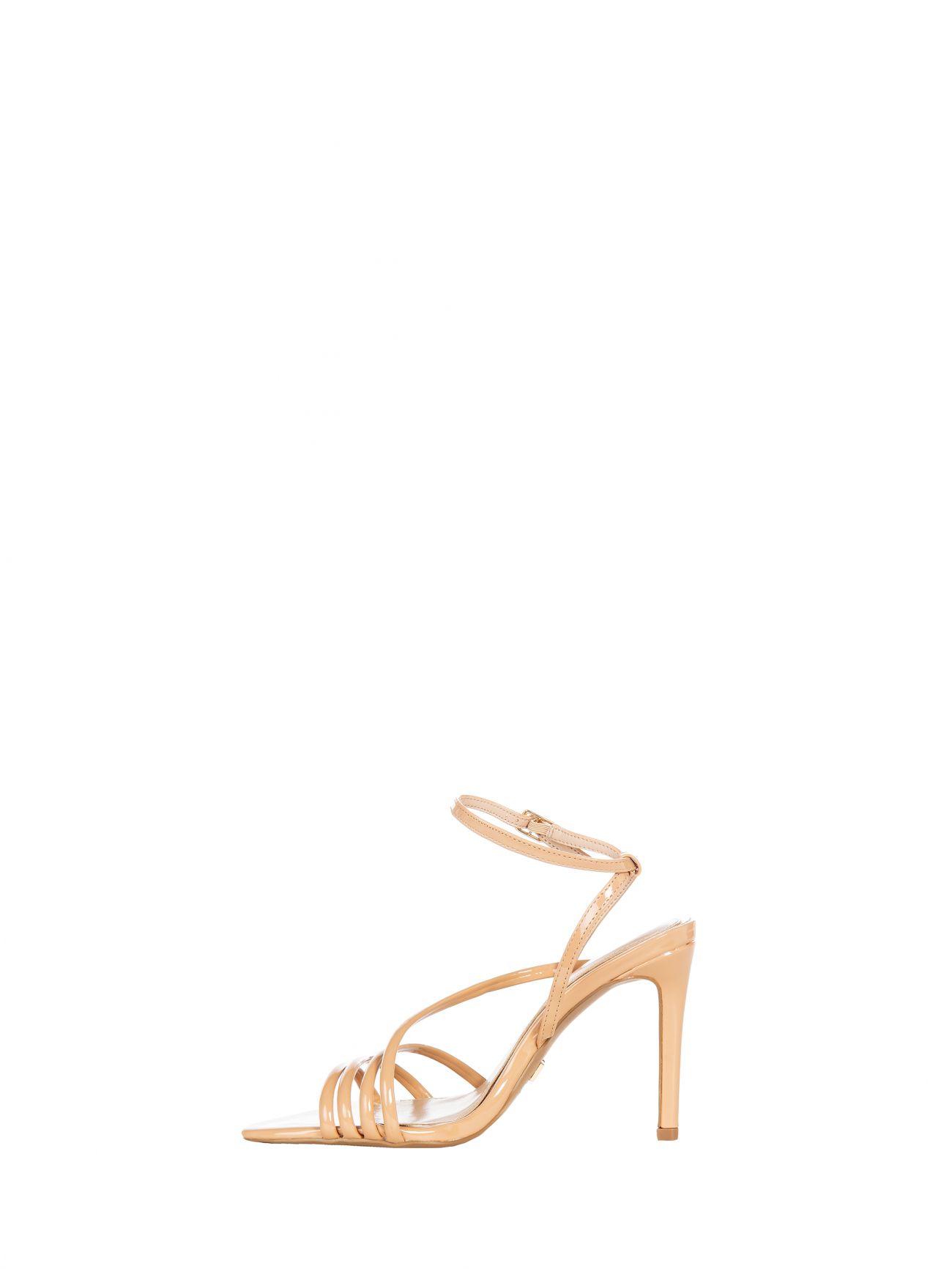 Camel Patent Leather Sandals det_2