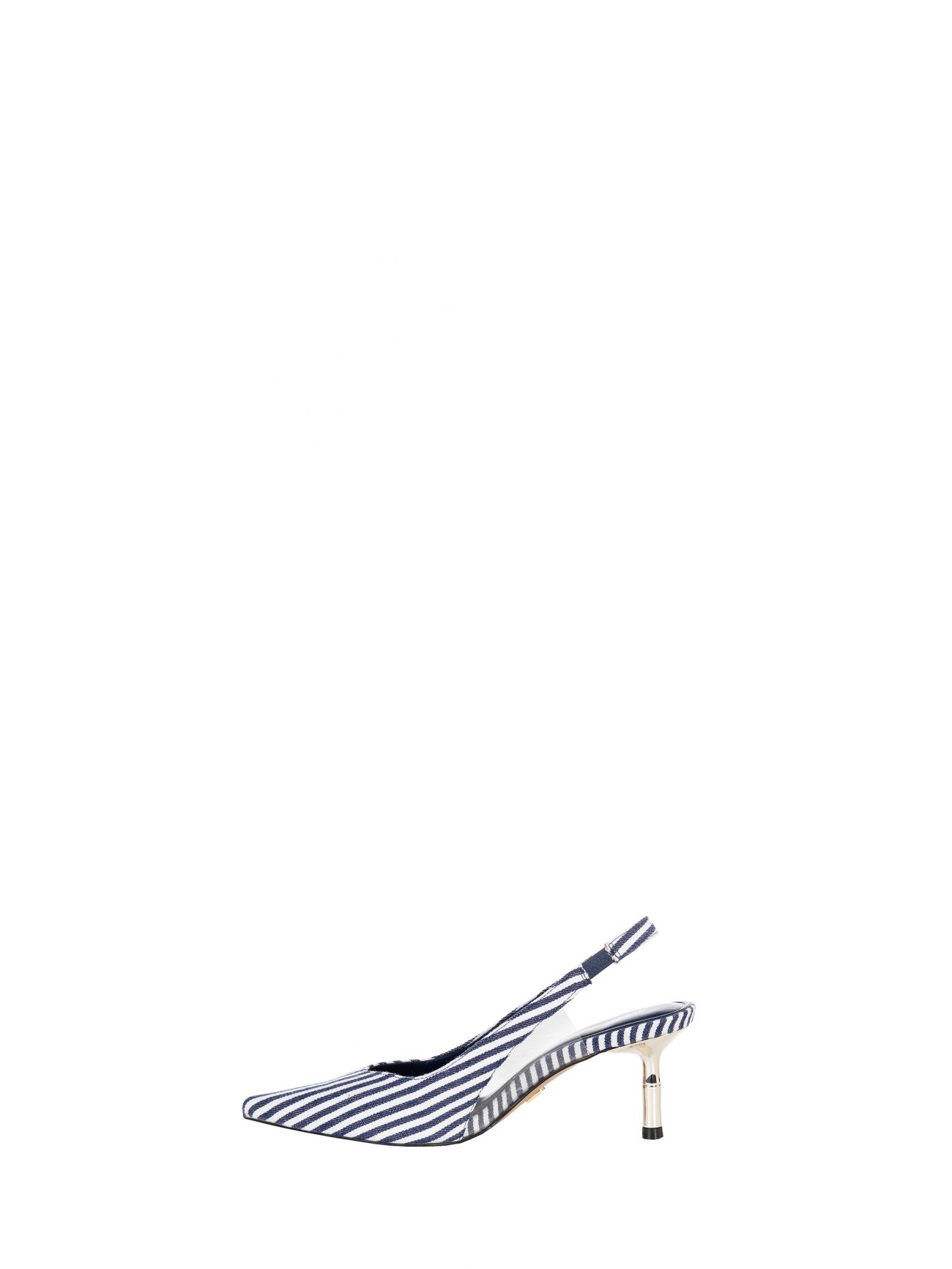 Escarpins slingbacks à rayures blanc et bleu det_2