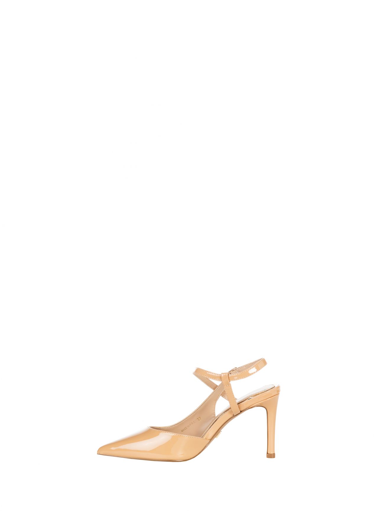 Camel Patent Leather Pumps det_2