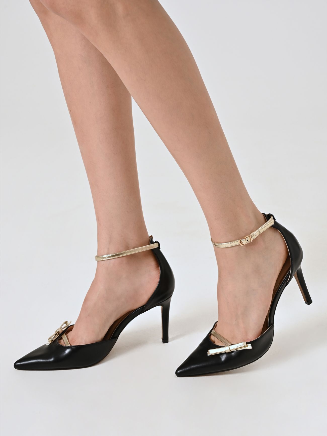 Pumps with Ankle Strap and Bows in_i5
