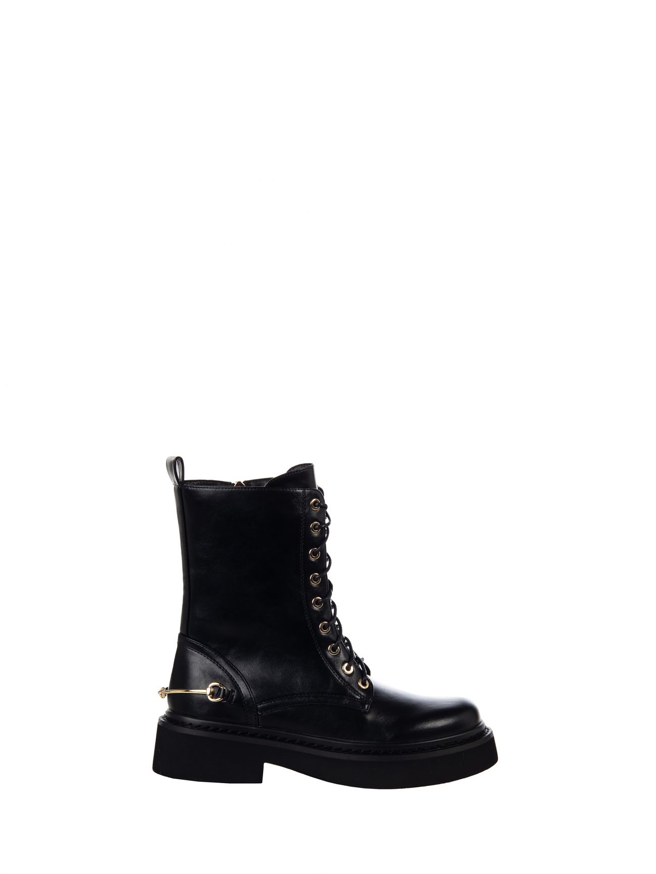 Bottes rangers noires à boucle det_4