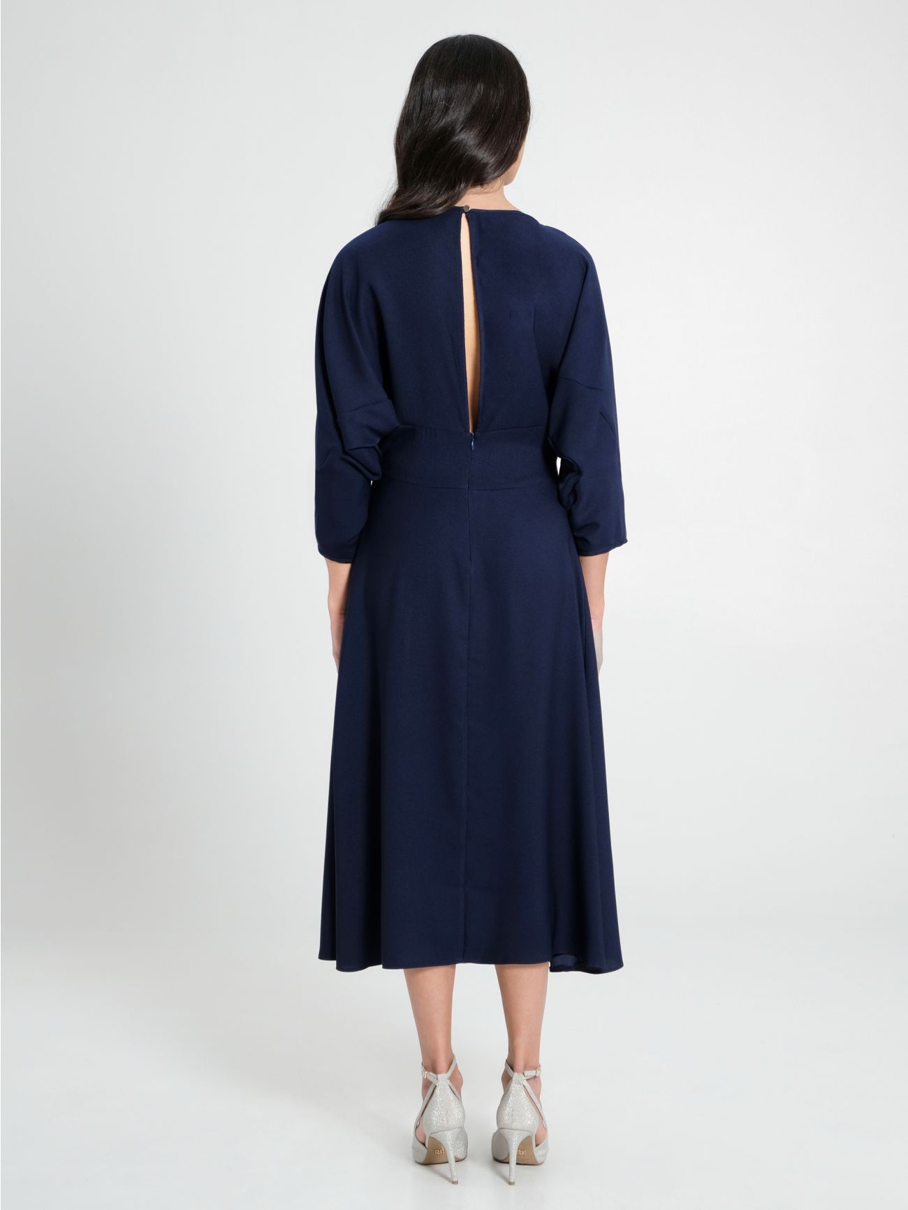 Midi Dress with Kimono Sleeves det_3