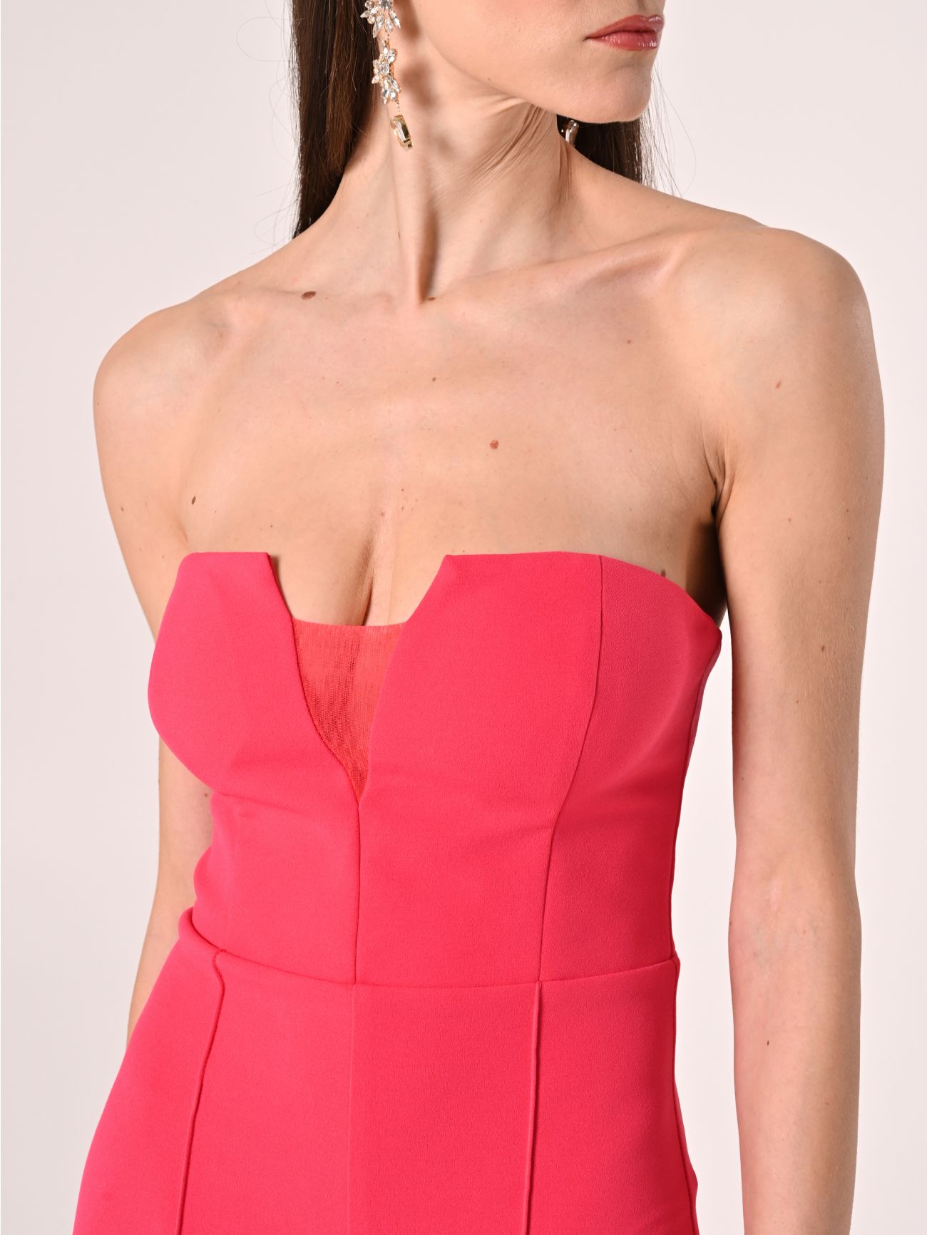Fuchsia Flared Jumpsuit in_i5