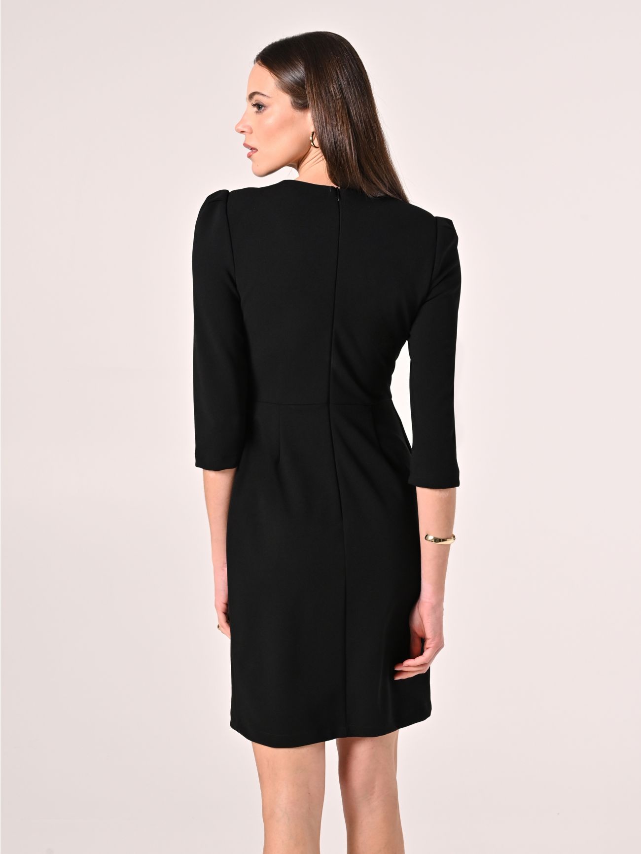 Black Wrap Sheath Dress det_3