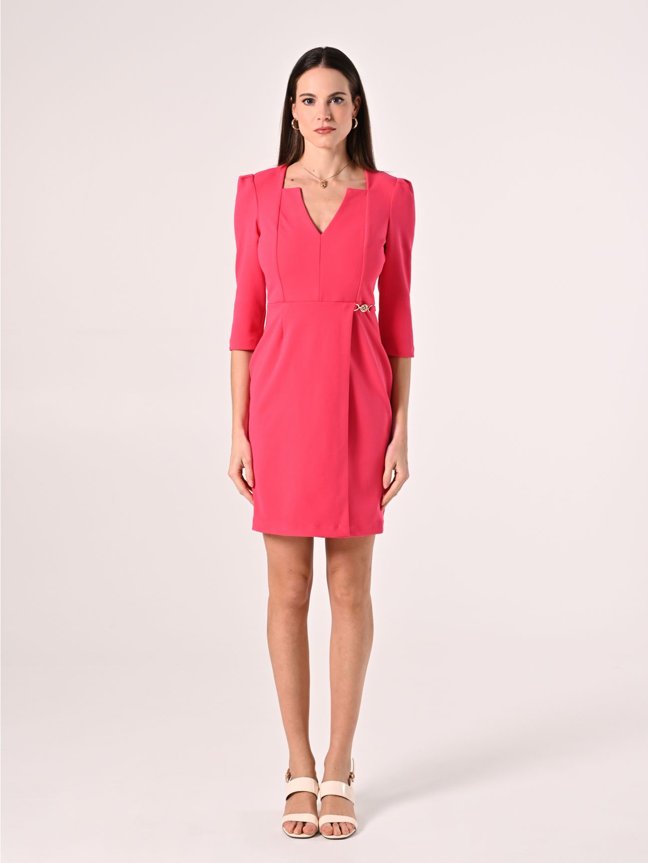 Fuchsia Sheath Dress det_1