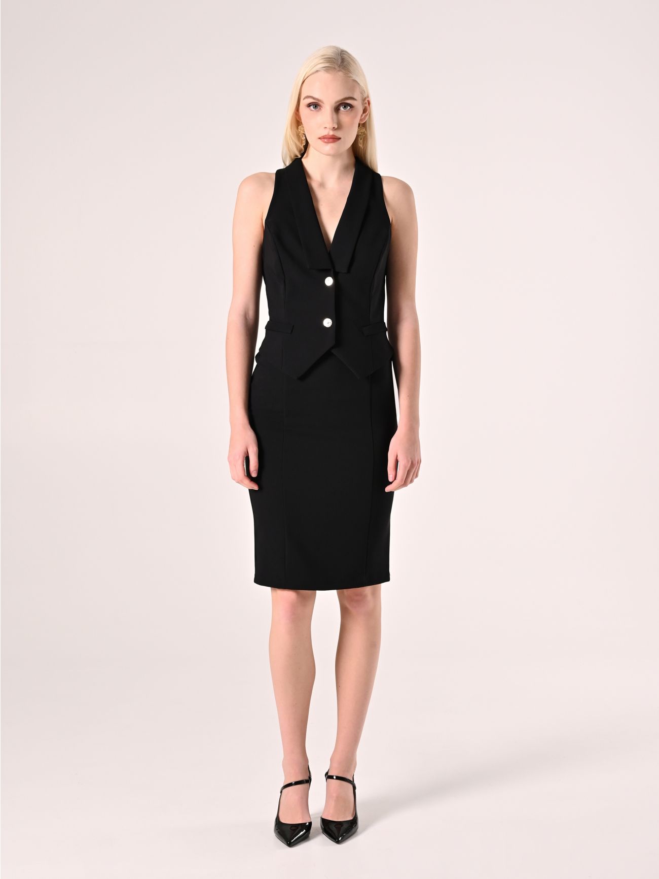 Vestido de tubo negro det_1