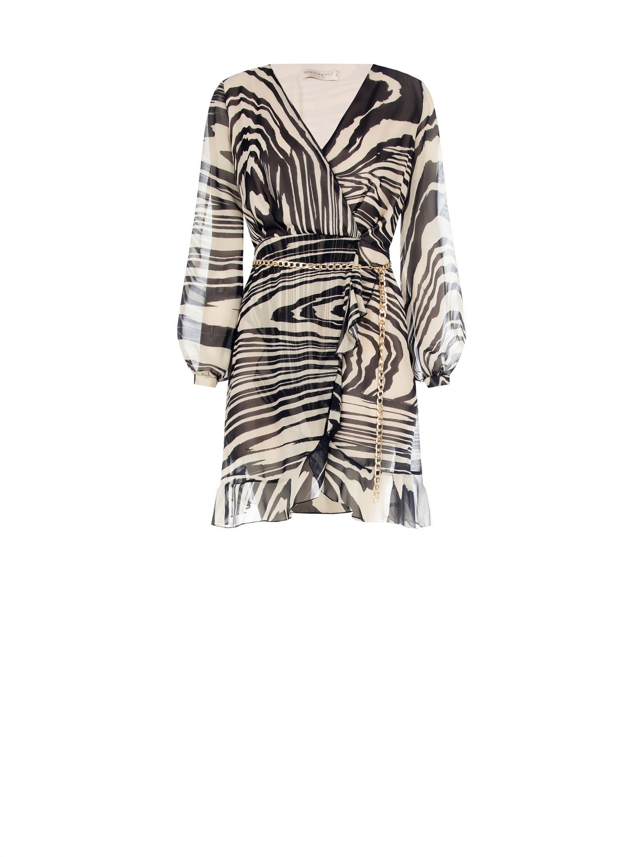 Kleid mit Animal-Print und Rüschen det_4