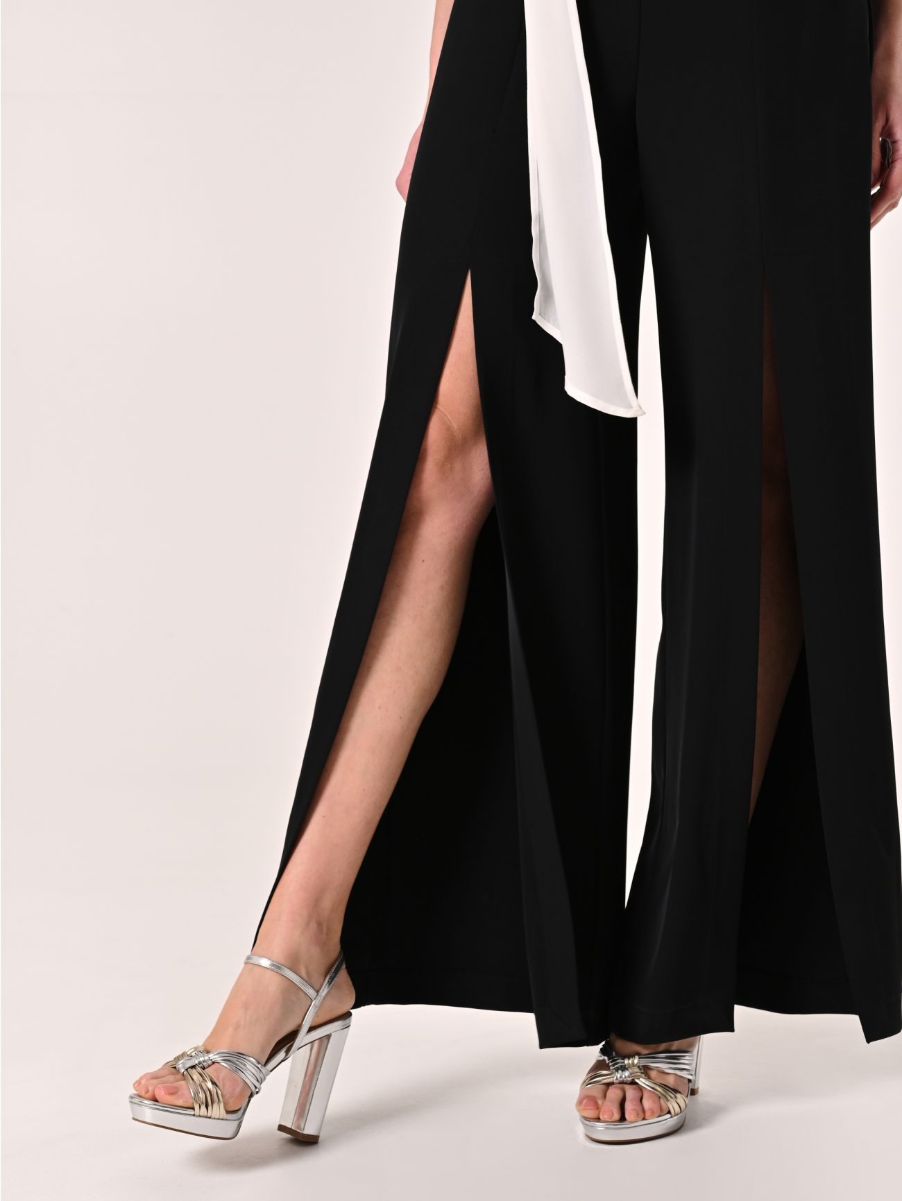 Black & White Bicolor Jumpsuit in_i4