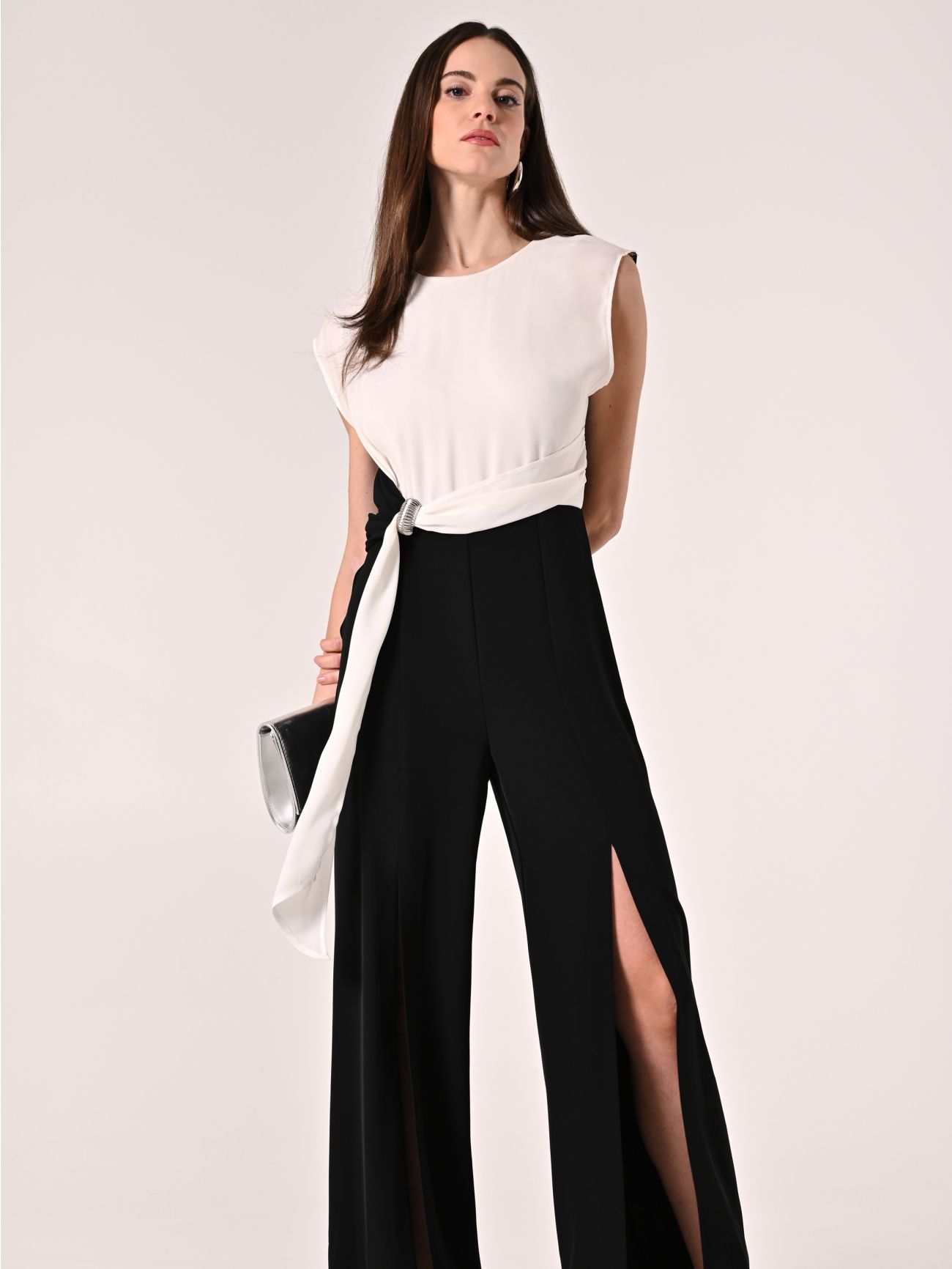 Black & White Bicolor Jumpsuit  Rinascimento