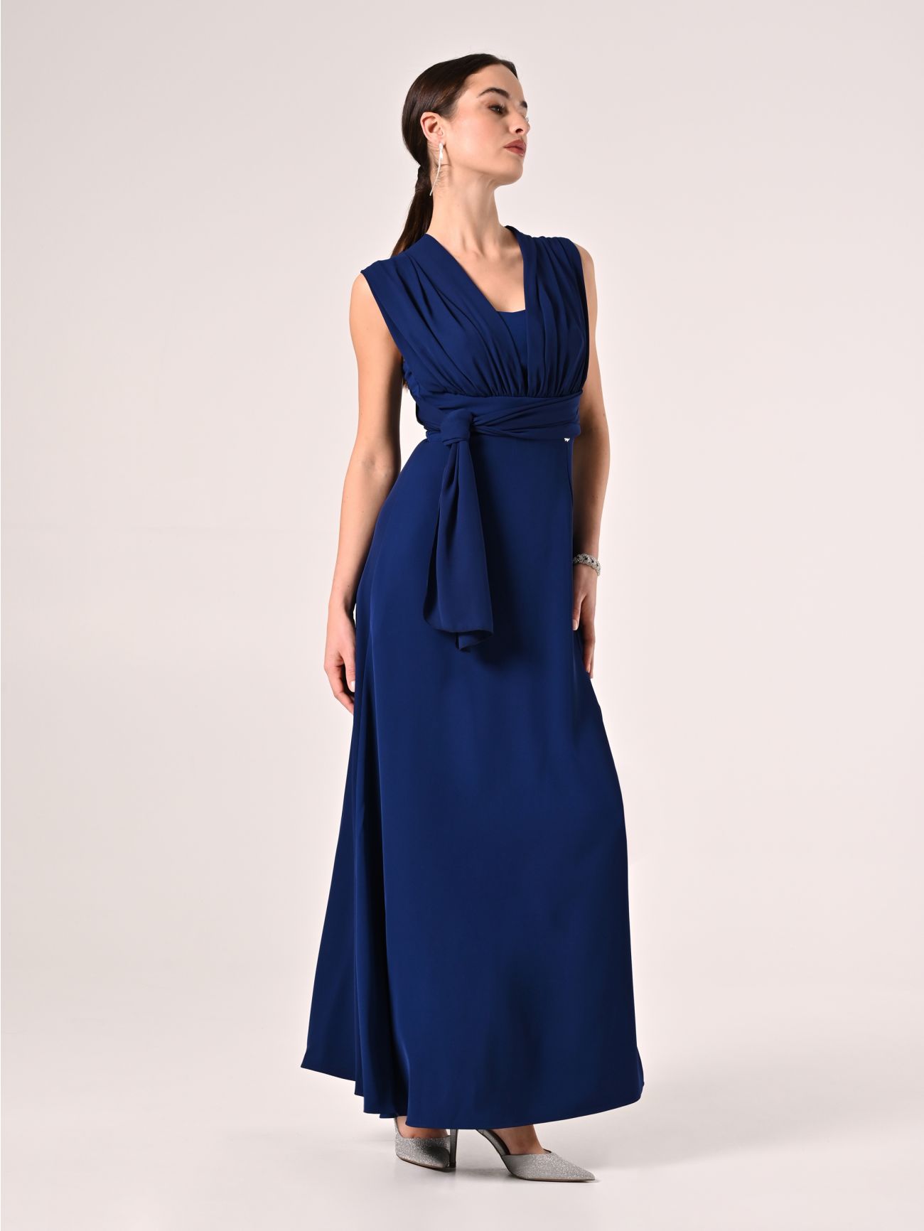 Abito Lungo Blu Nastri  in_i7