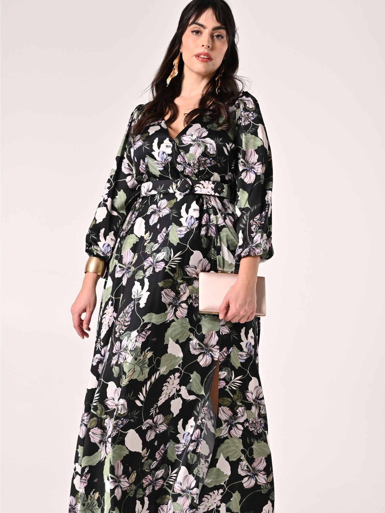 Abito Curvy stampa Floreale  Rinascimento