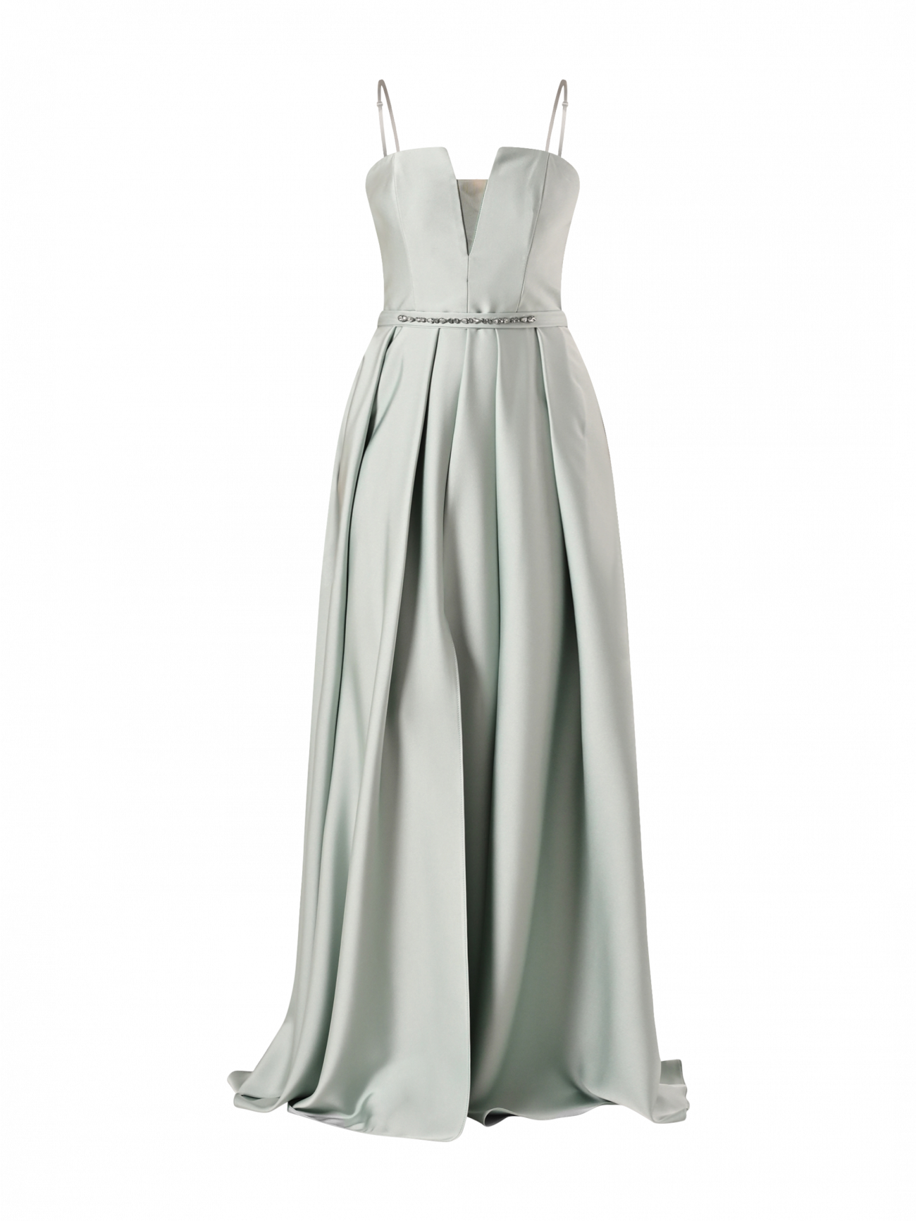 Abito Rinascimento atelier con Gonna a Ruota Verde Salvia  det_4