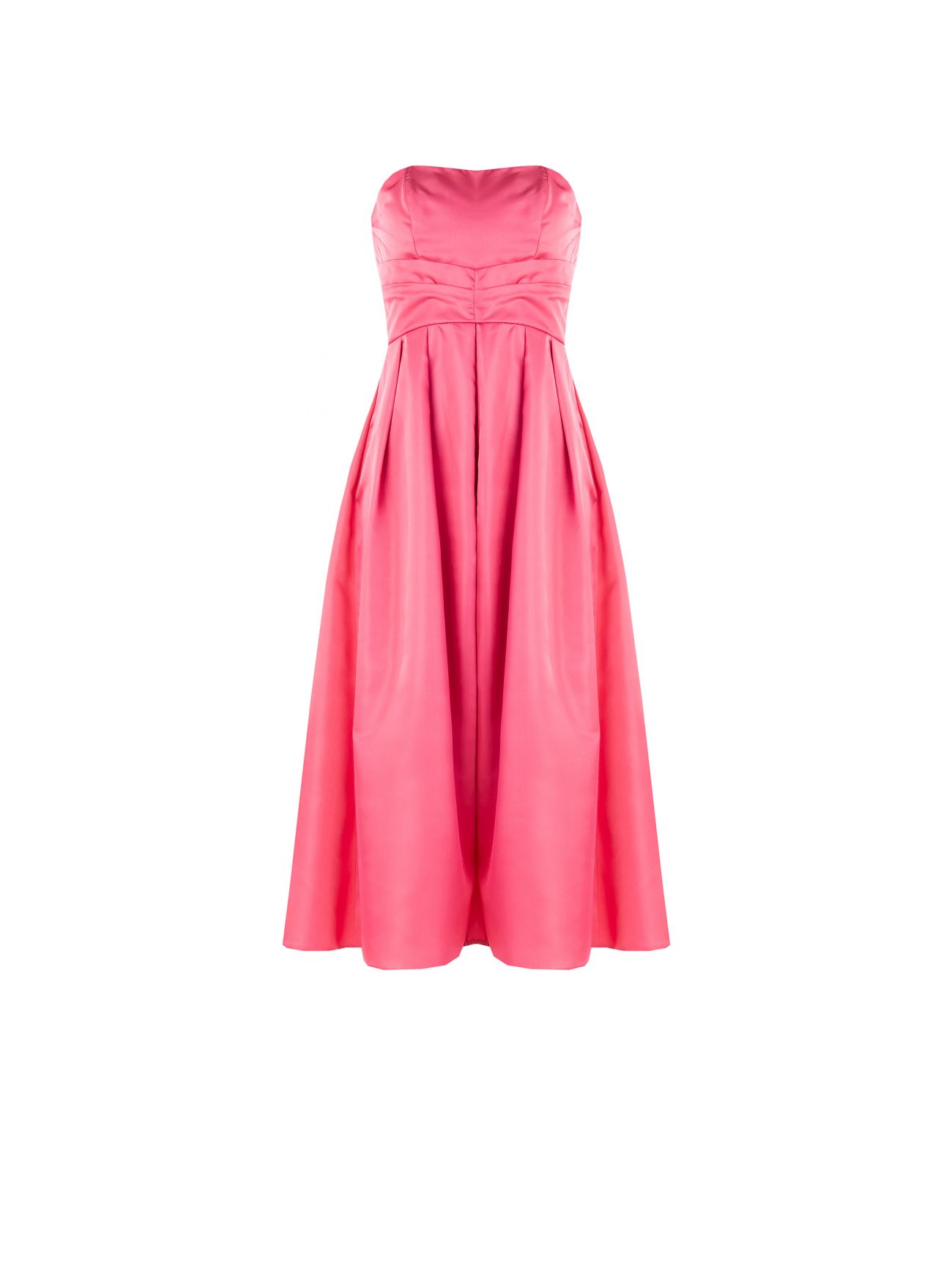 Bustierkleid mit Tellerrock aus Twilll in Kamelienrosa det_4