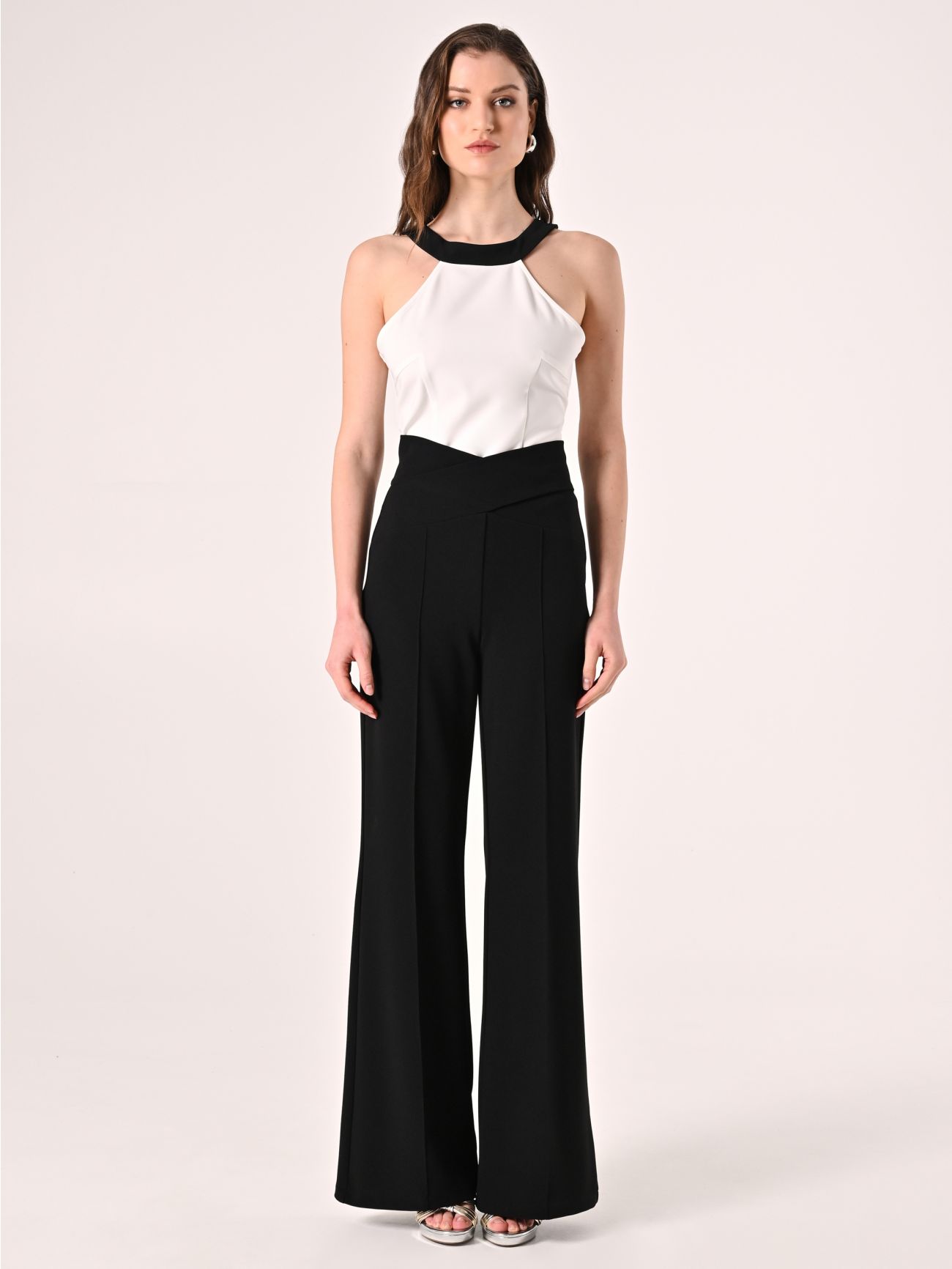 Pantaloni Neri con Incrocio det_1