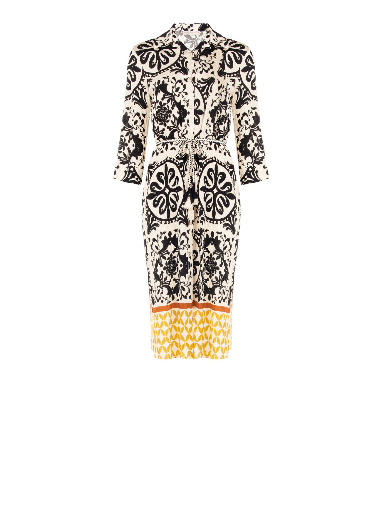 Hemdblusenkleid aus Viskose mit Ethno-Print det_4
