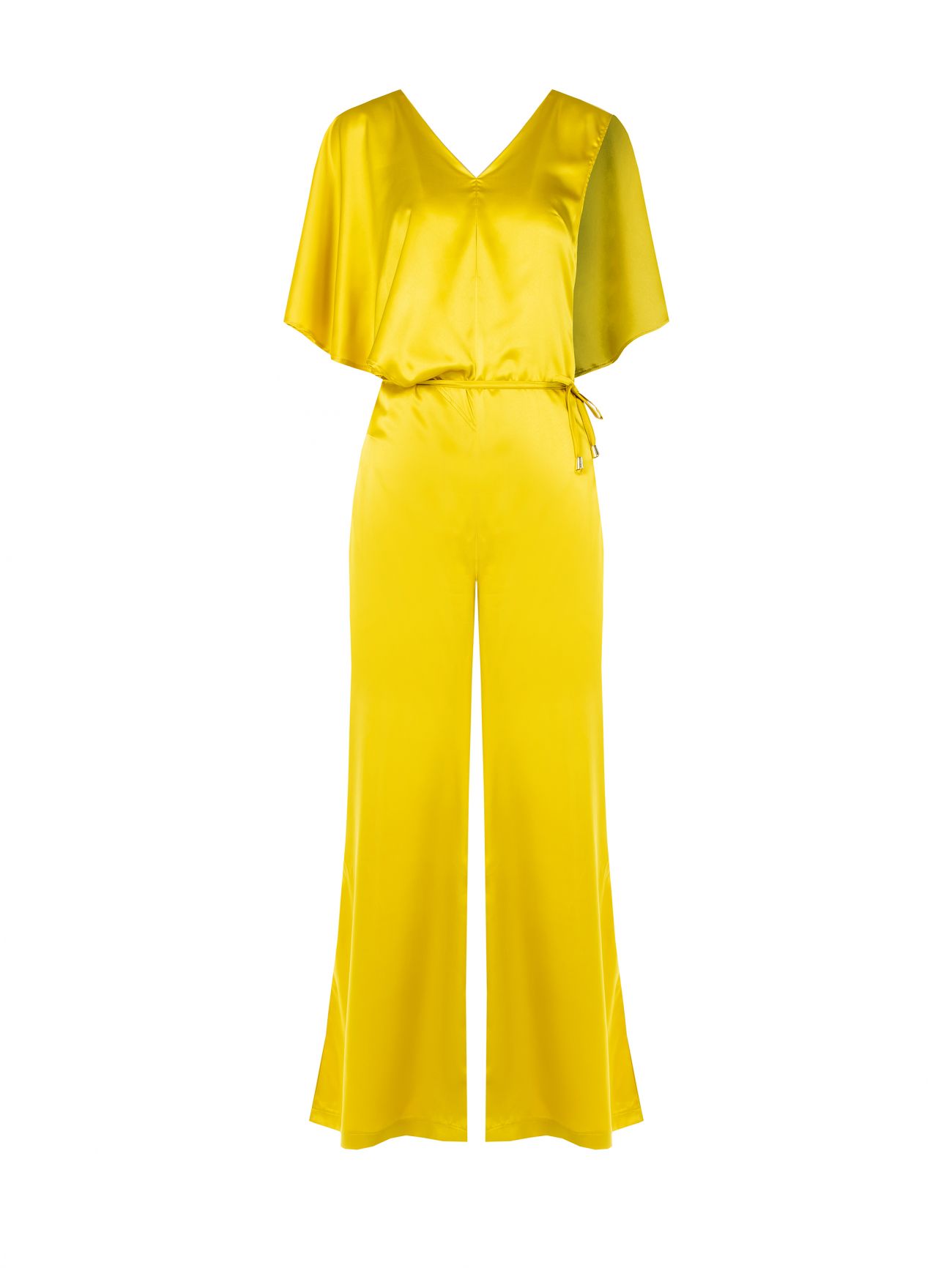 Jumpsuit in Avocado Green Satin det_4