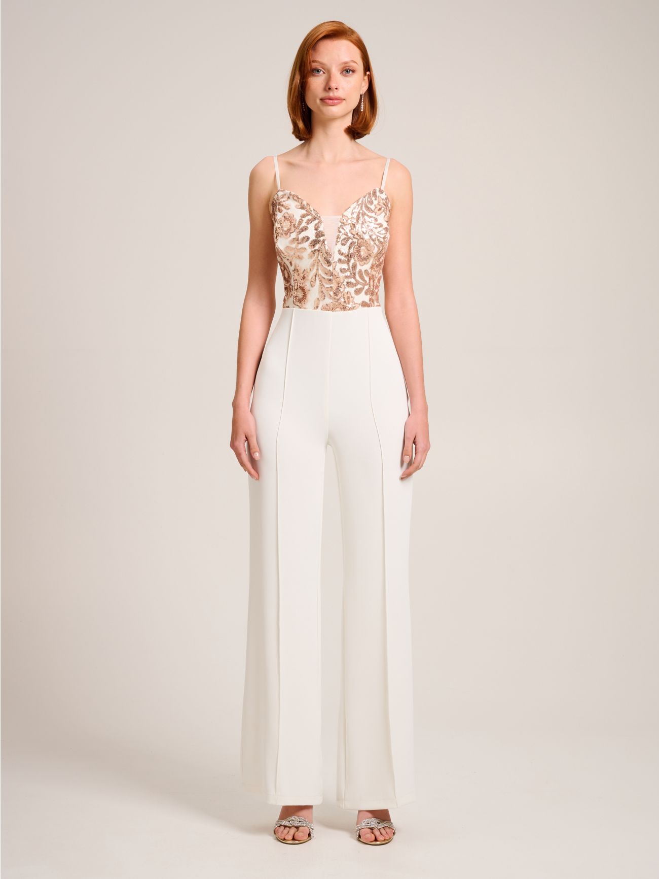 White Sequins Jumpsuit det_1