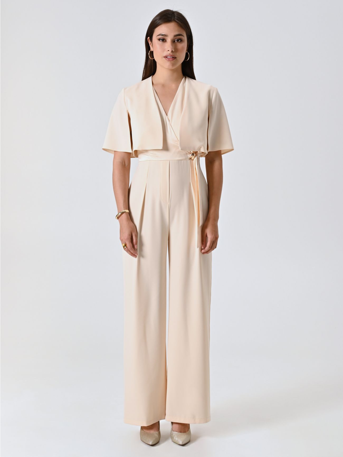 Flowy Beige Shrug det_1