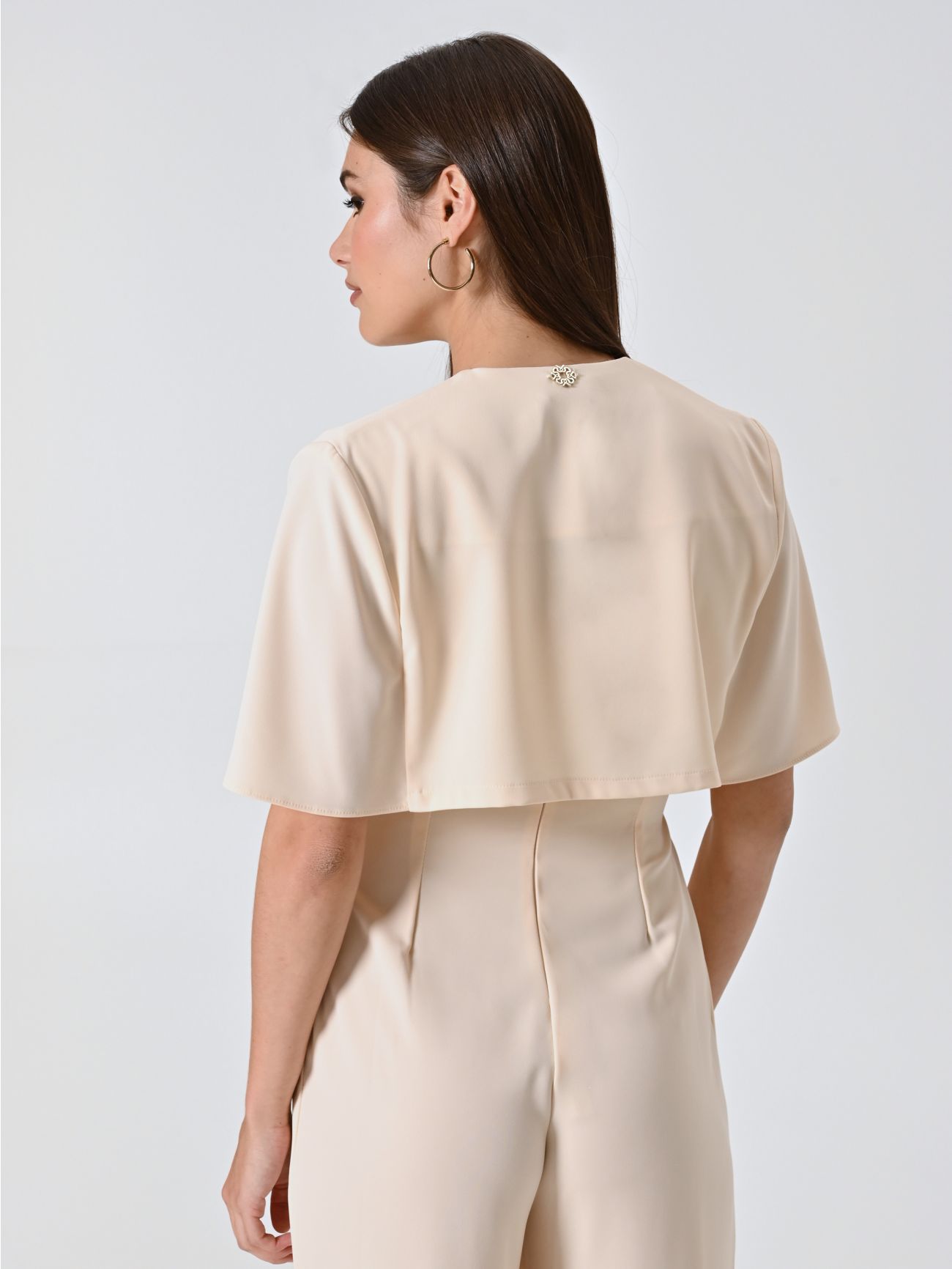 Flowy Beige Shrug det_3