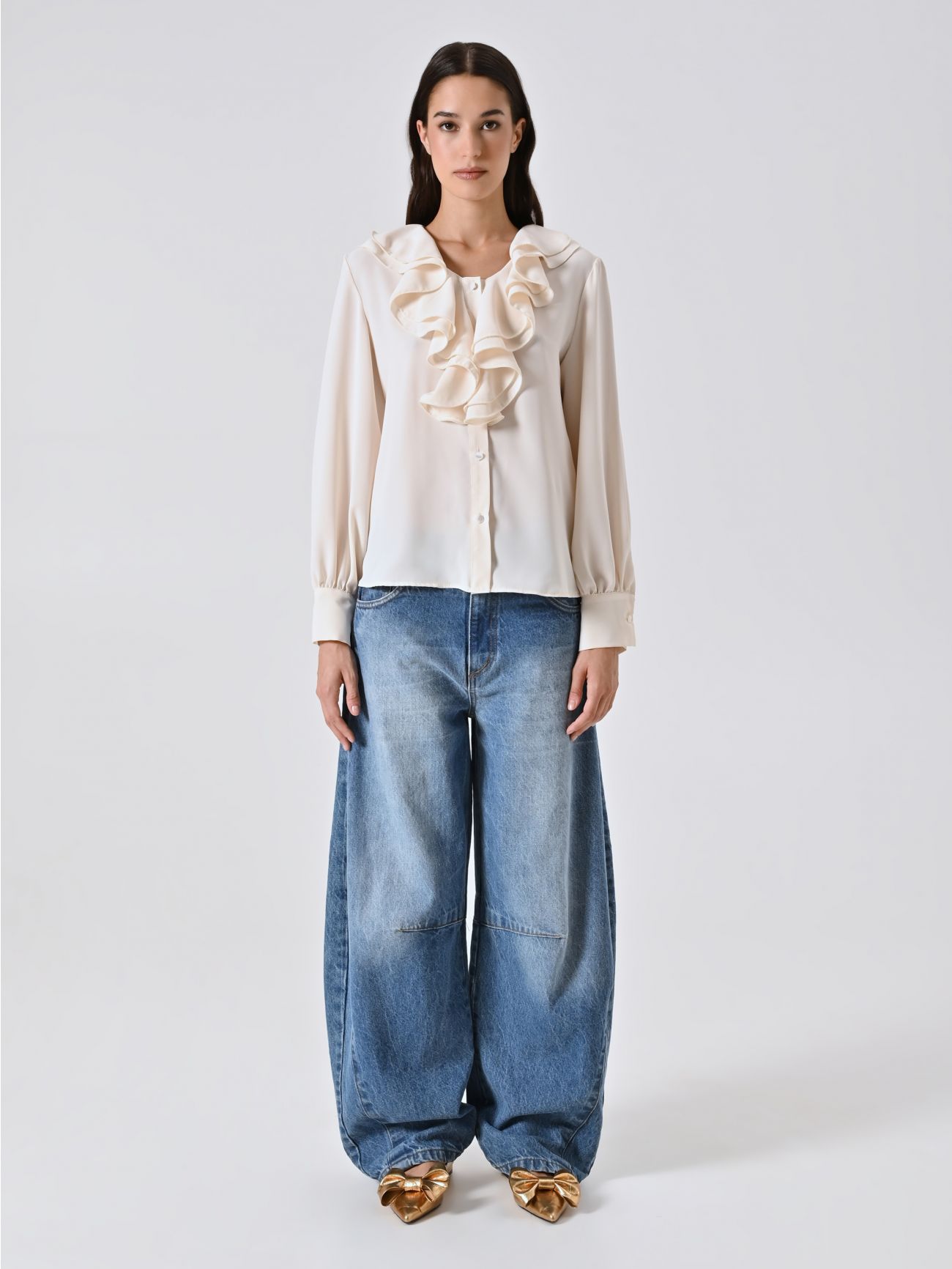Blusa Bianca con Volants det_1