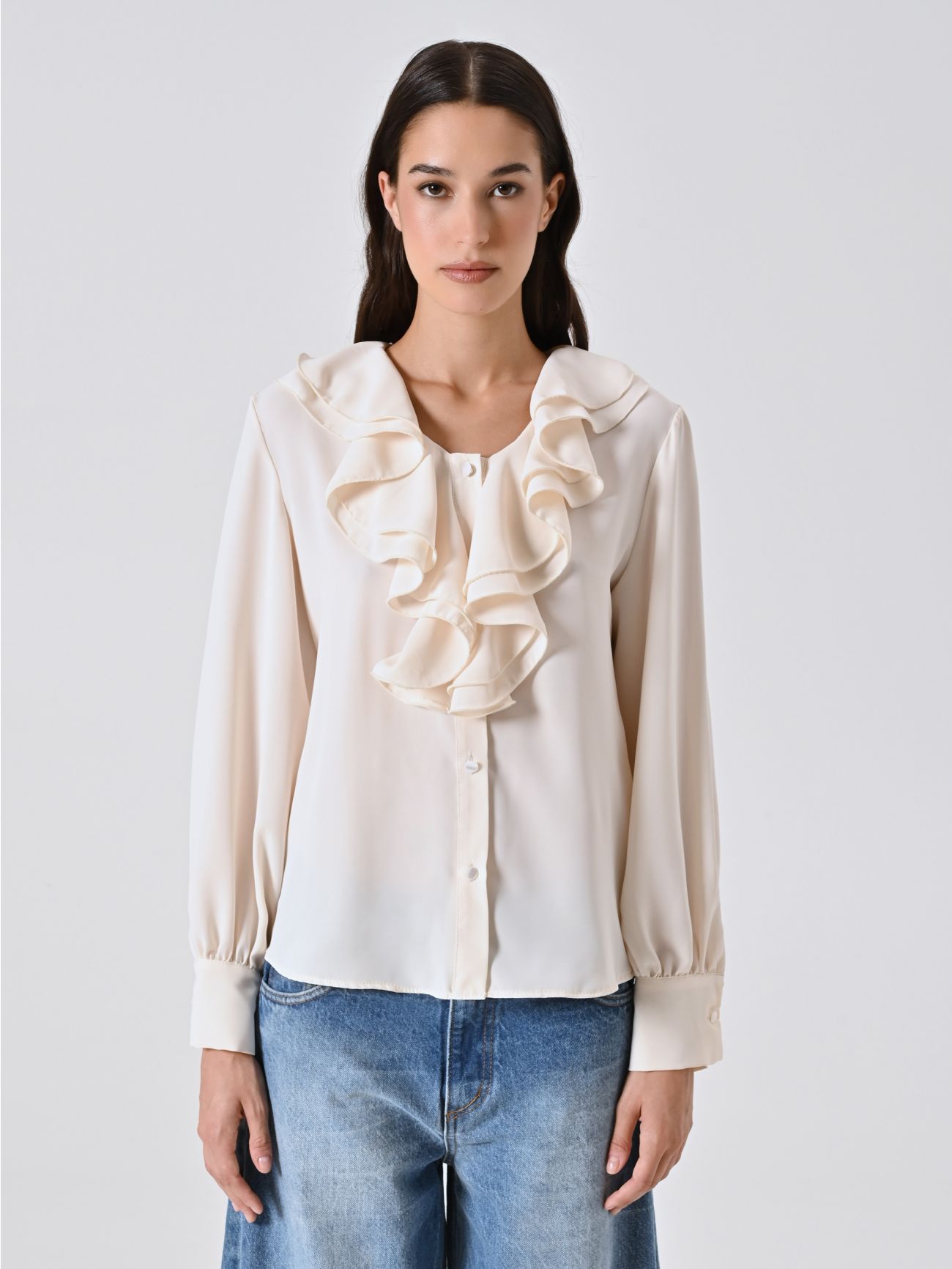 Blusa Bianca con Volants det_2