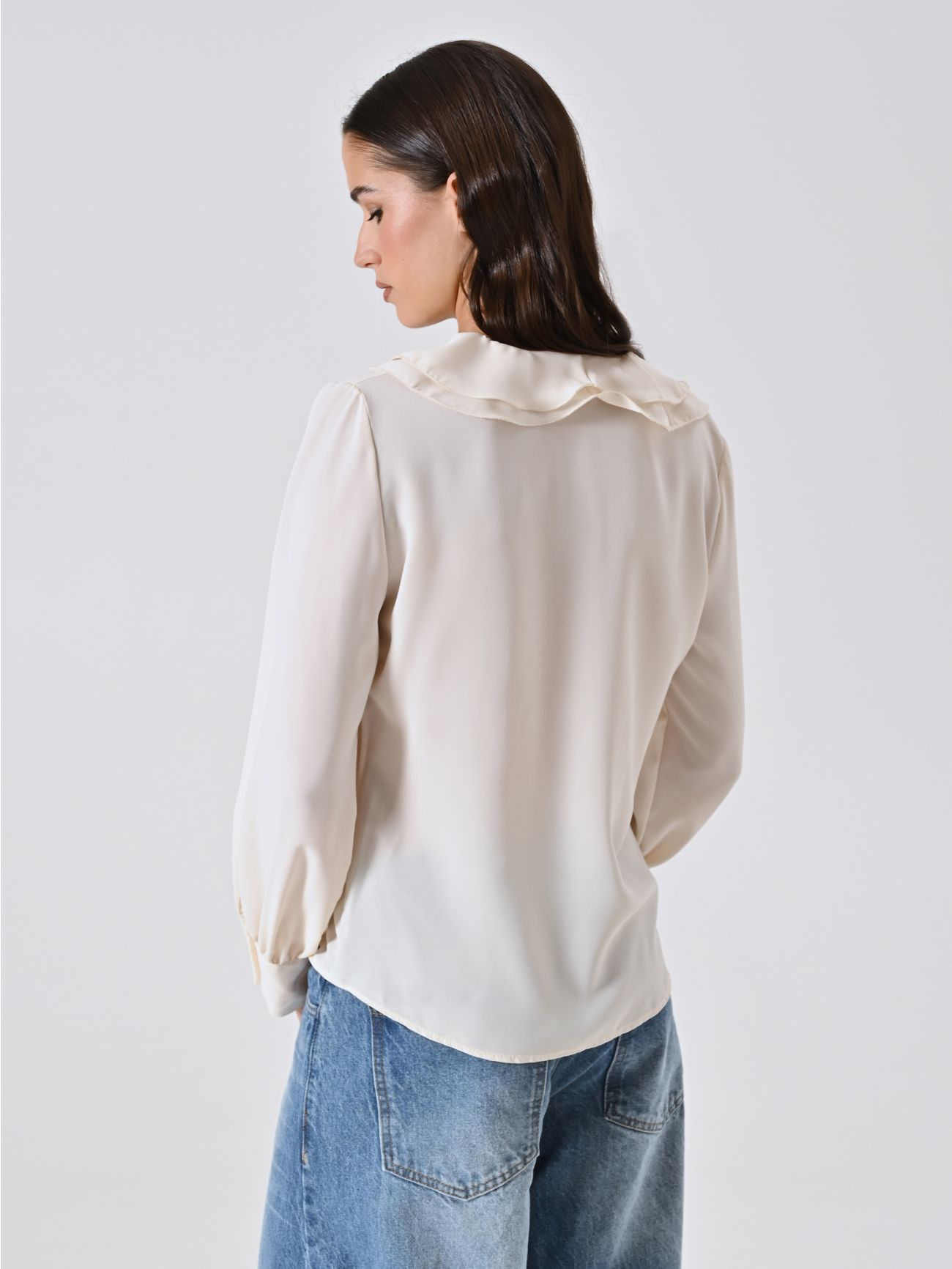 Blusa Bianca con Volants det_3