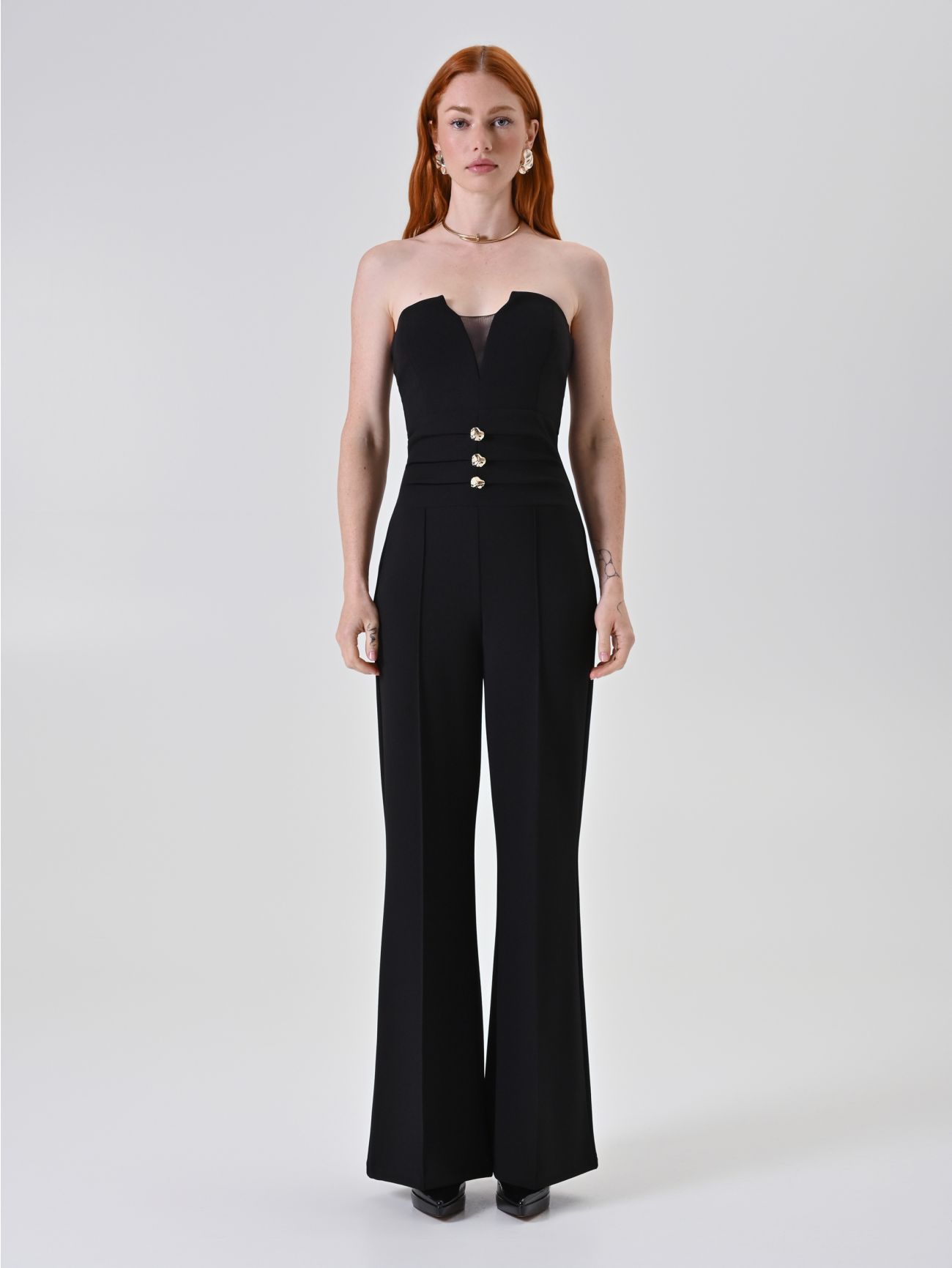 Black Jumpsuit with Designer Buttons det_1