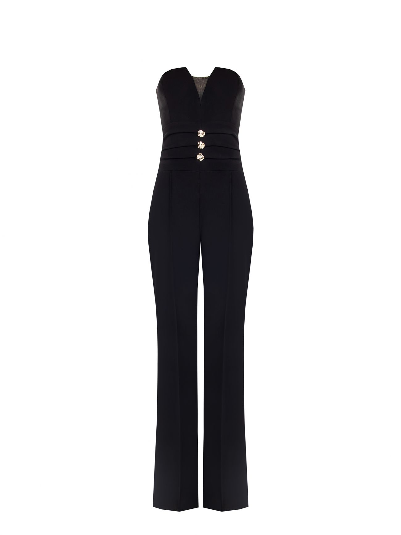Black Jumpsuit with Designer Buttons det_4
