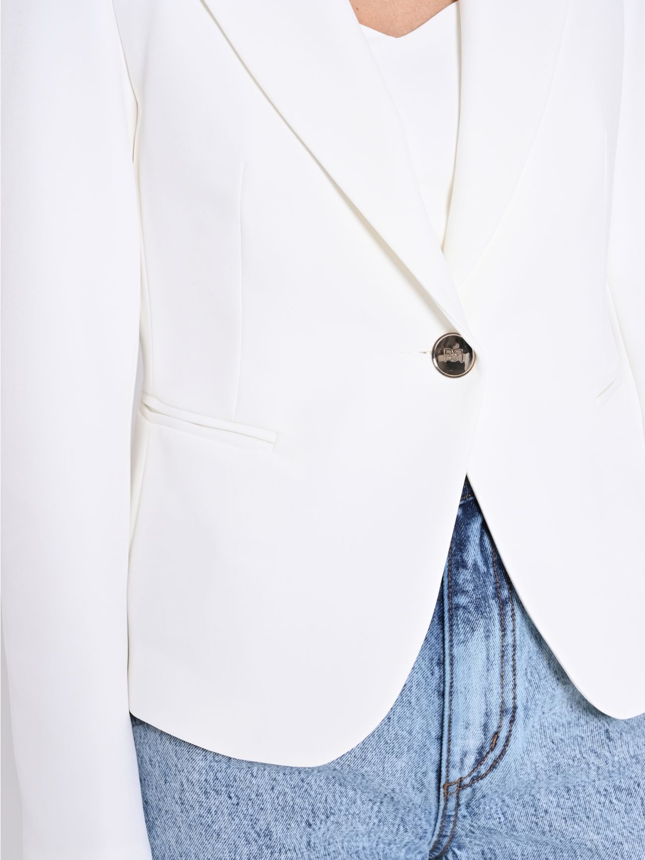 One-Button Jacket in Technical Fabric in_i5