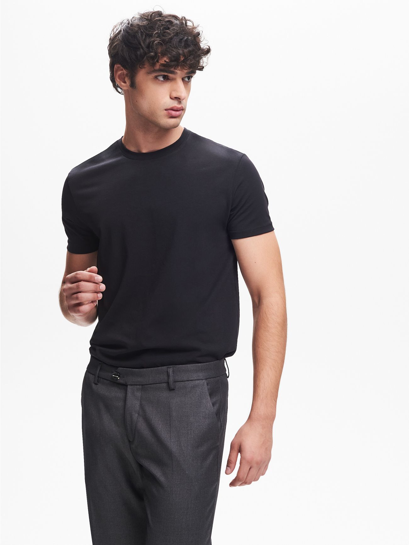 Men’s Black Crewneck T-Shirt QB24 sp_e1