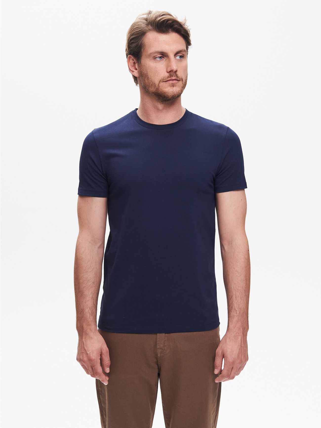 Men’s Blue Crewneck T-shirtQB24 det_3