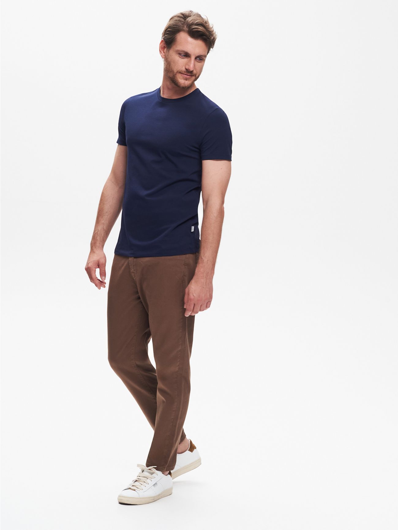 Men’s Blue Crewneck T-shirtQB24 in_i7