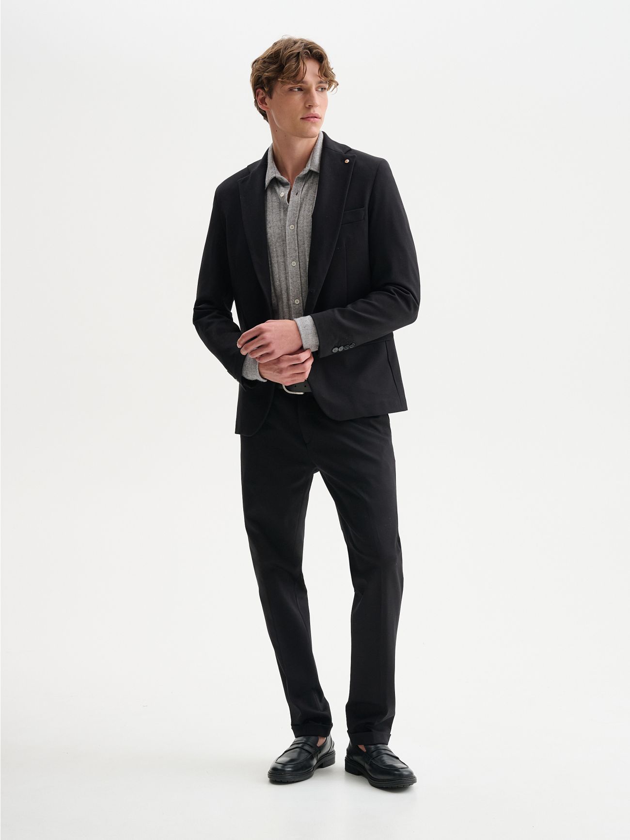 Men’s Milano-Knit Jacket with Two Buttons QB24 sp_e1