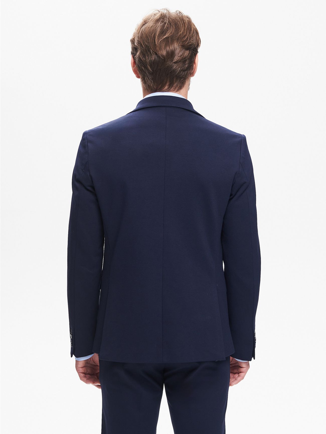 Giacca Due Bottoni Uomo Punto Milano Blu QB24 in_i4