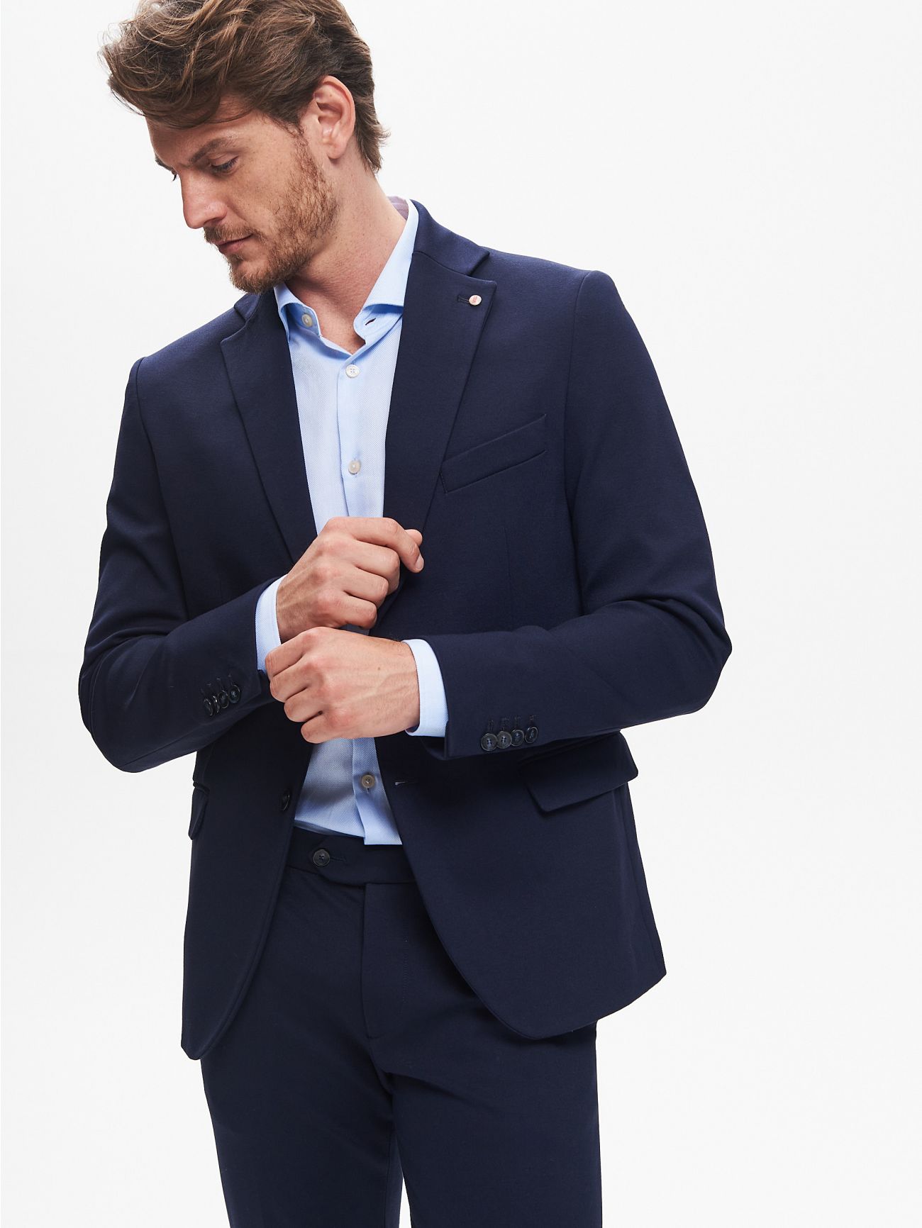 Chaqueta de dos botones de punto Milano para hombre QB24  Rinascimento