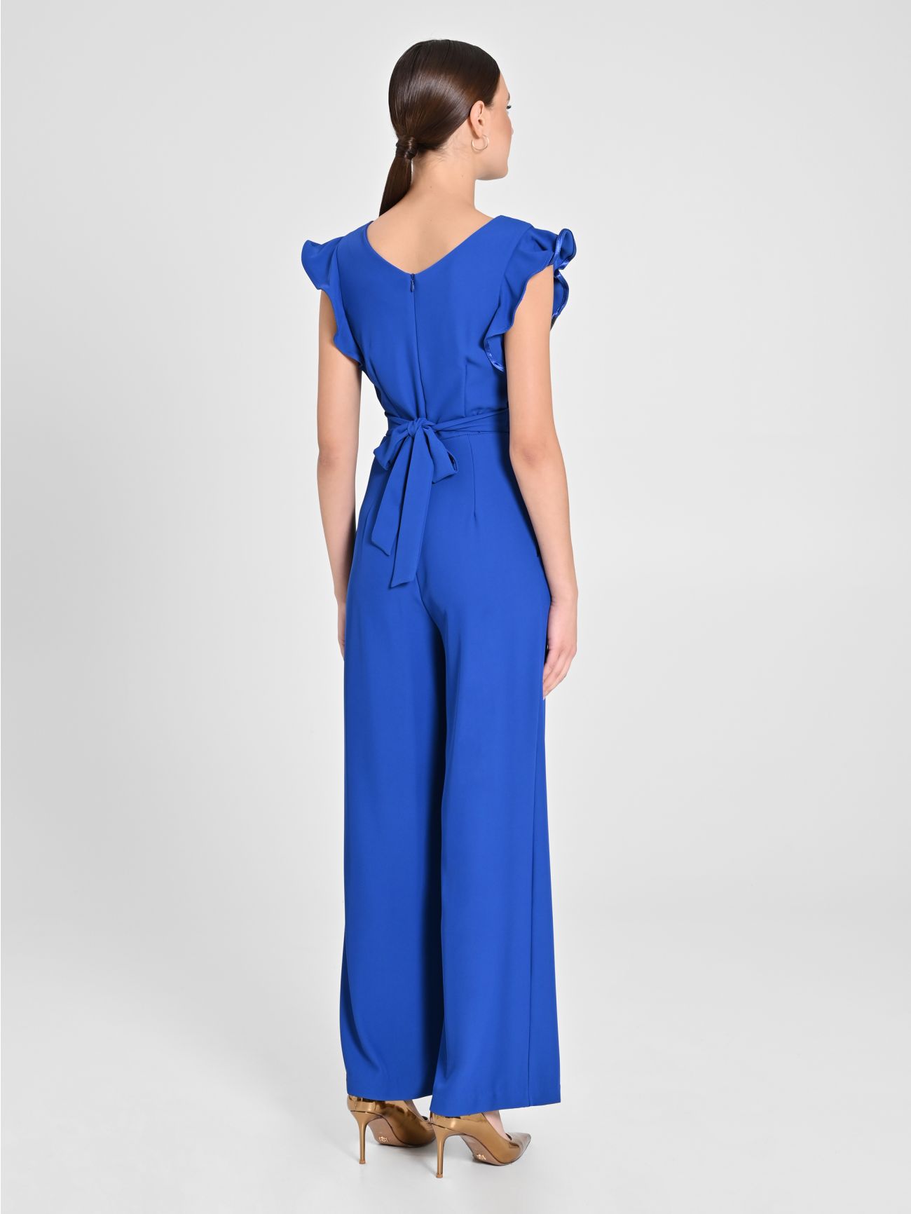 Blau Overall mit Flügelärmeln det_3