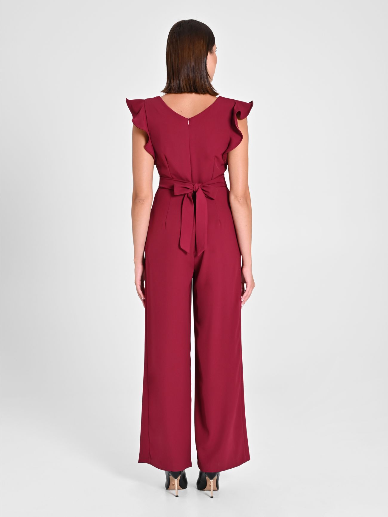 Bordeaux Jumpsuit with Cap Sleeves det_3