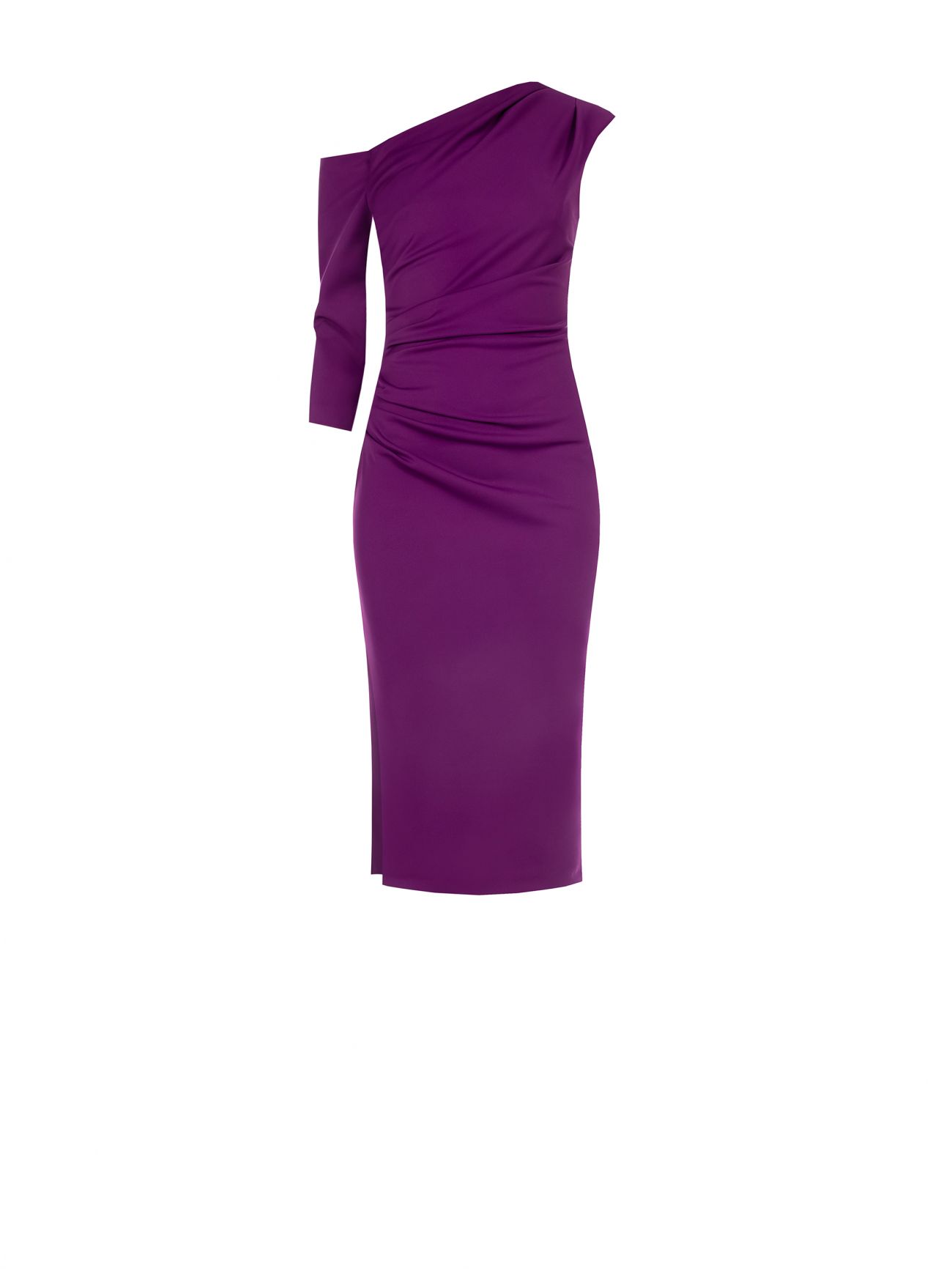 Purple One-shoulder Sheath Dress det_4