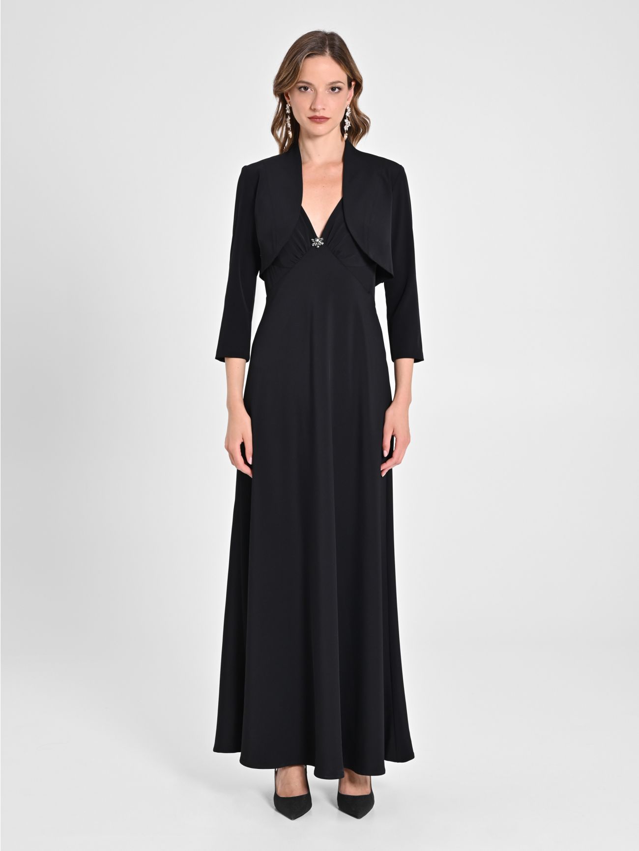 Shrug in Black Cady Fabric det_1