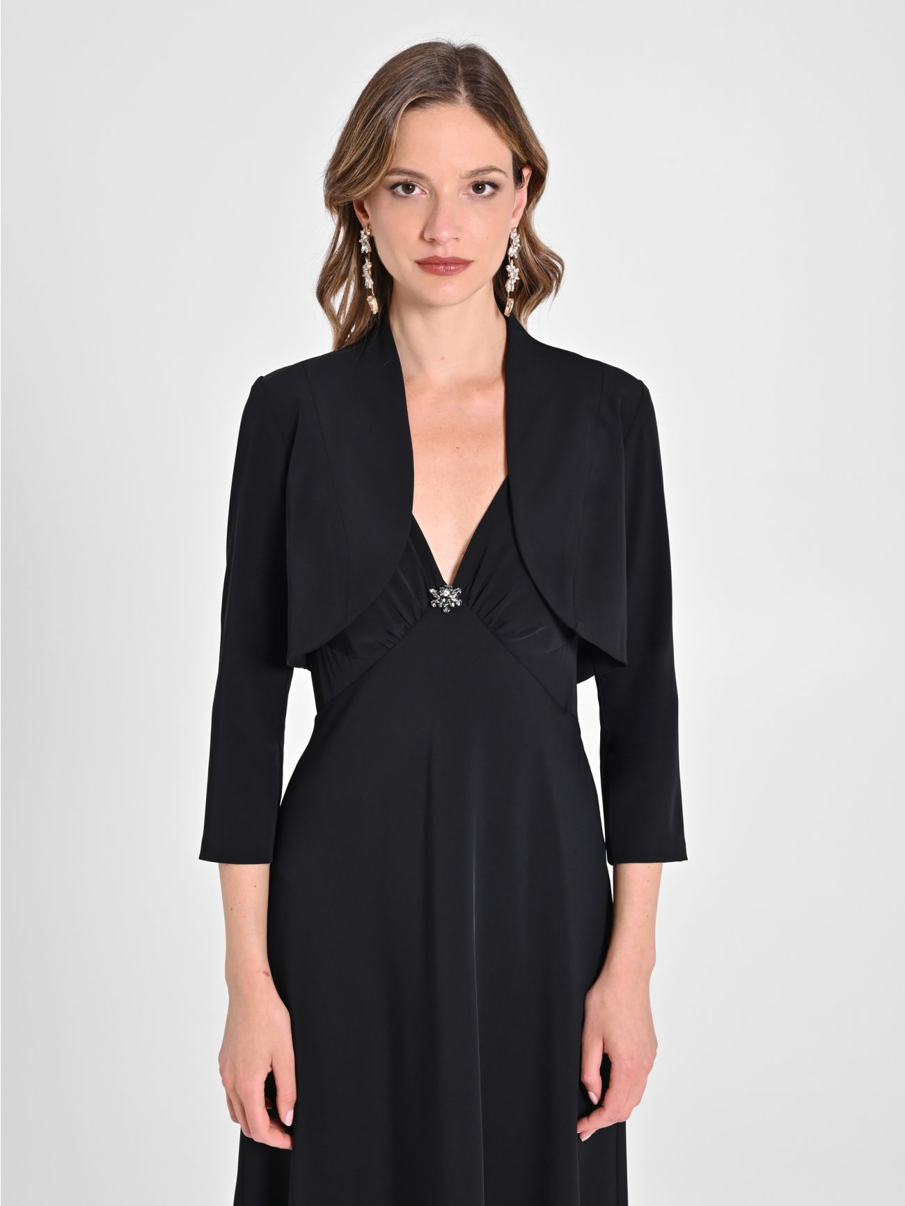 Shrug in Black Cady Fabric det_2