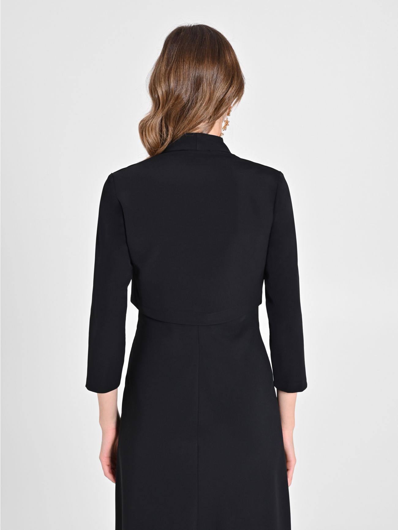 Shrug in Black Cady Fabric det_3