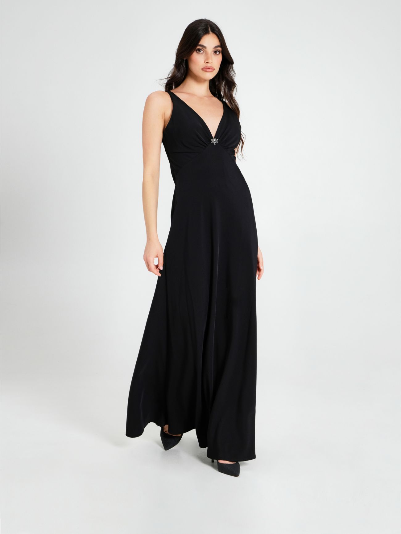 Vestiti eleganti neri lunghi top