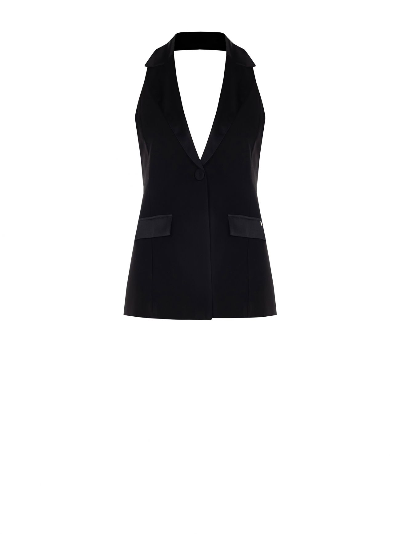 Gilet avec détails en satin det_4