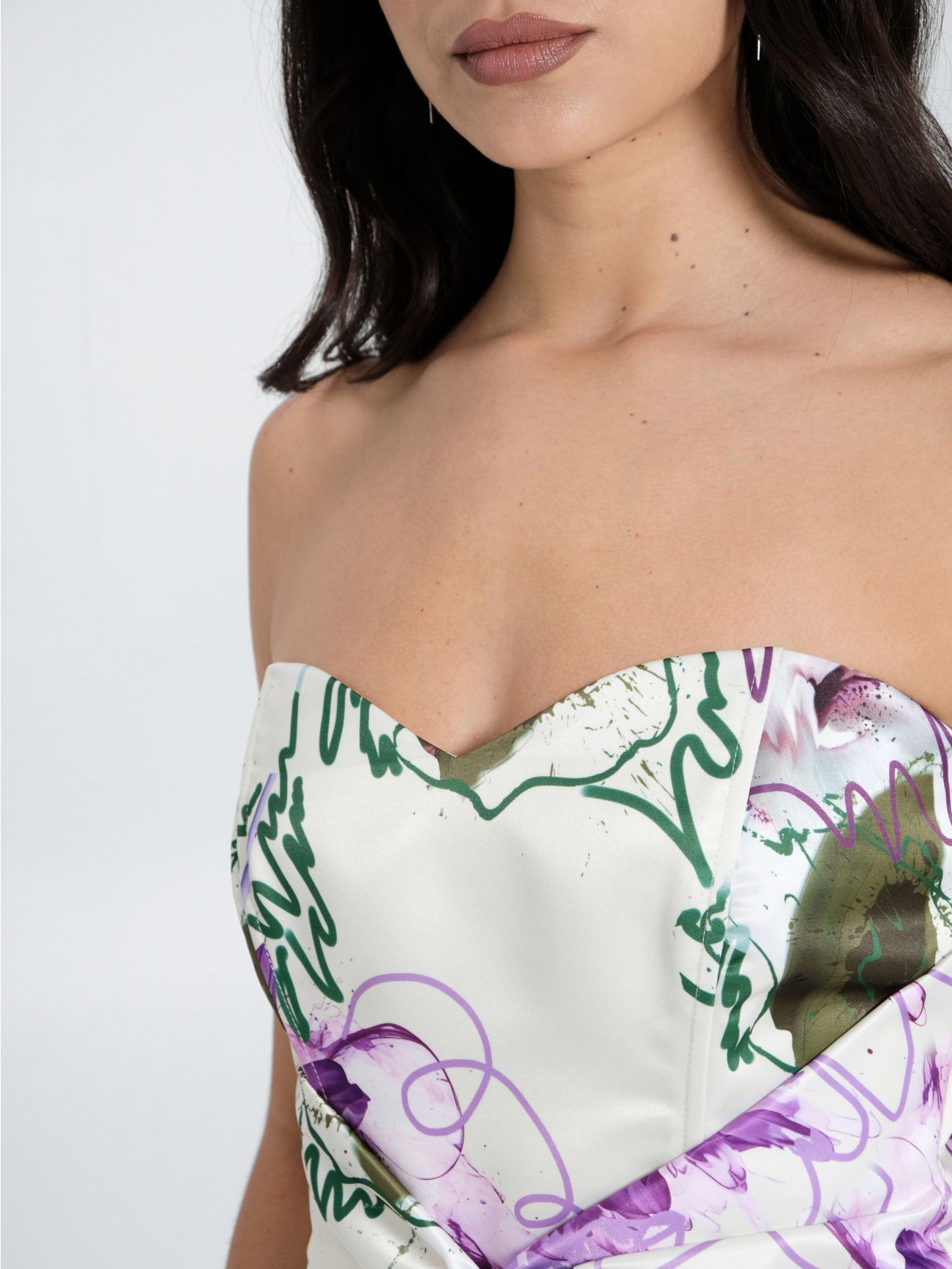 Floral-Print Bustier Top in_i5