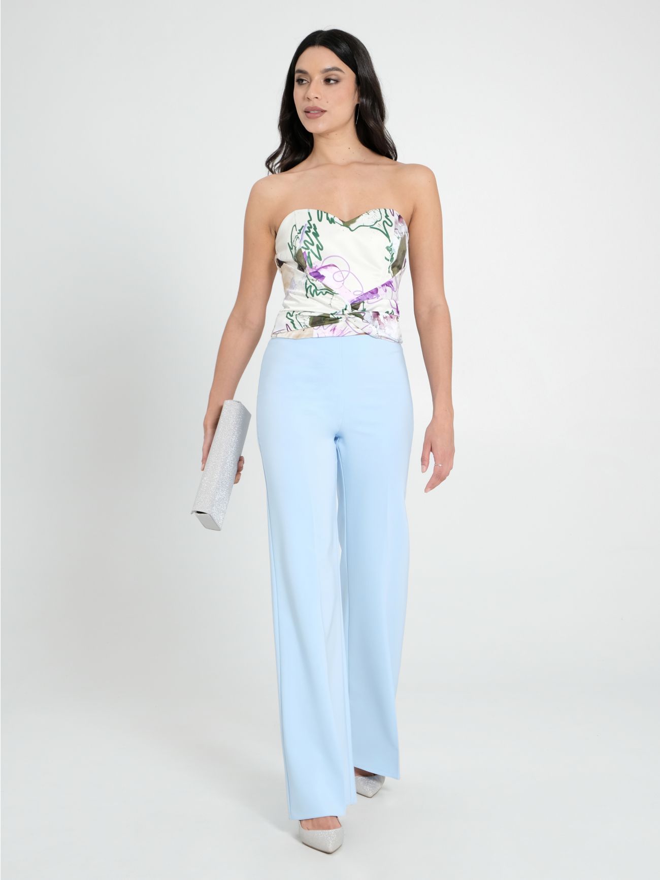 Floral-Print Bustier Top in_i7