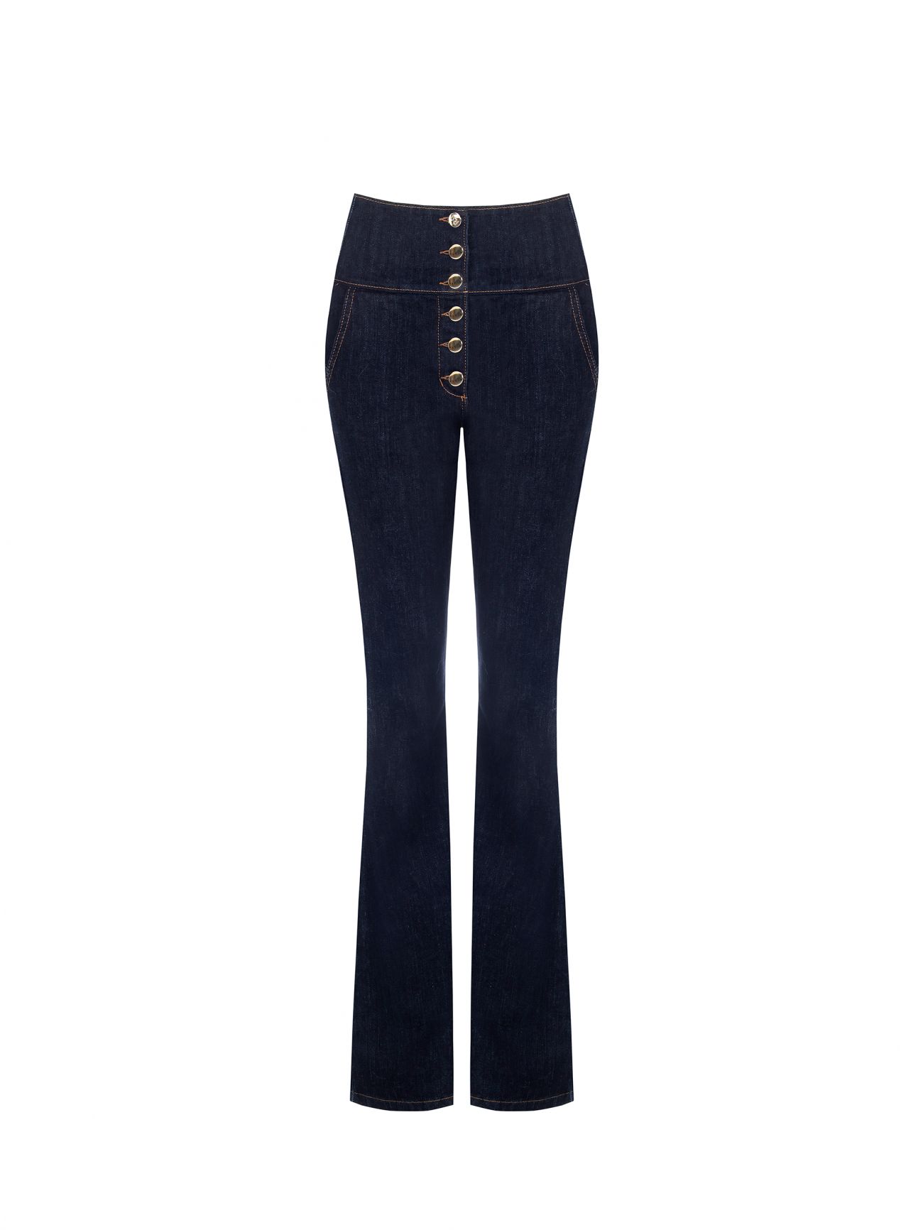 High-waisted Flared Jeans det_4