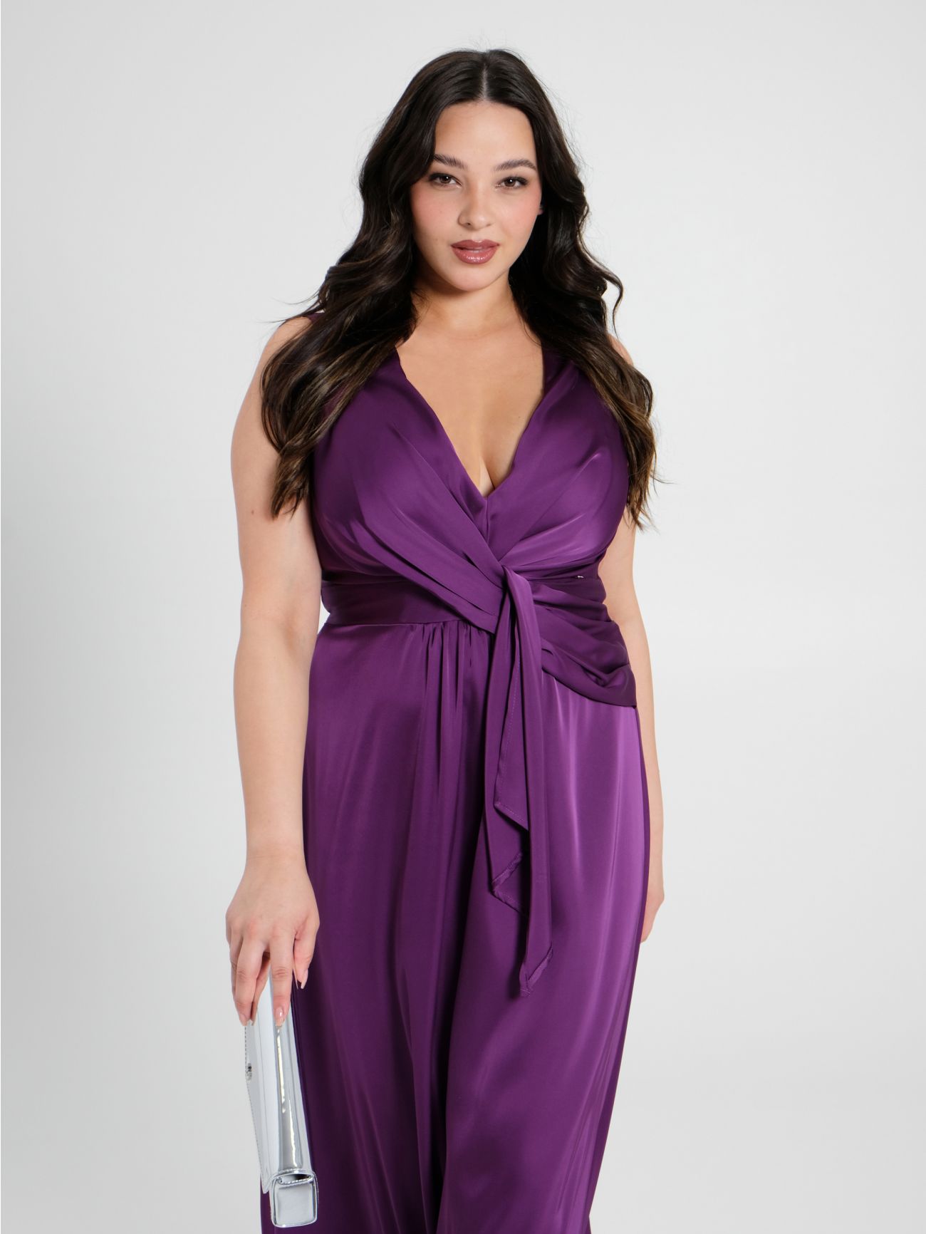 Abito Lungo Curvy Viola Melanzana in_i7