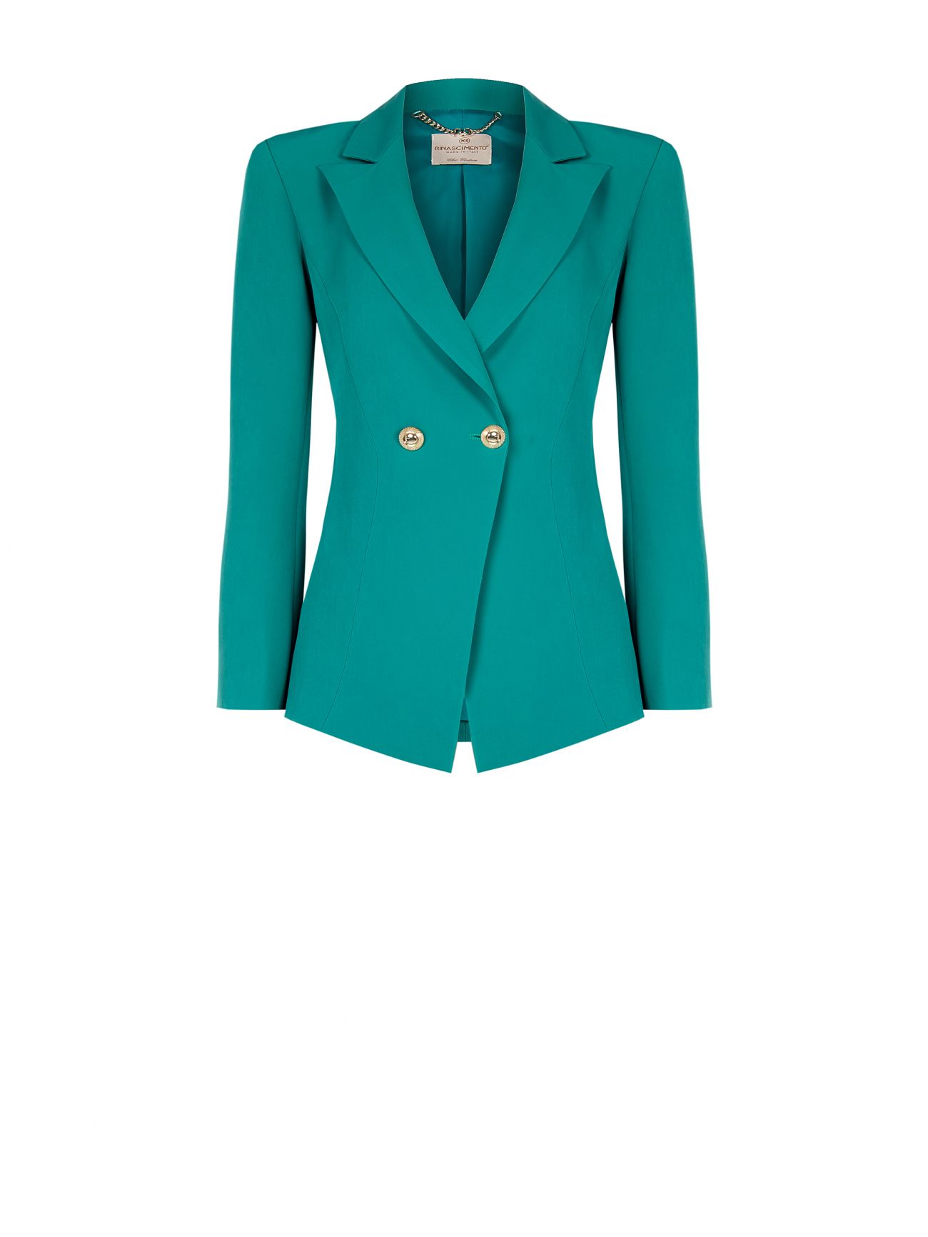 Jade Green Double-Breasted Jacket det_4