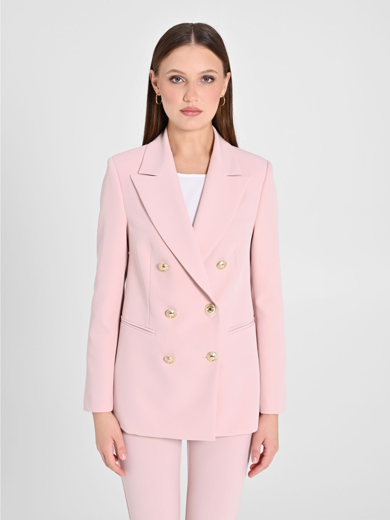 Pink Double-Breasted Jacket det_2